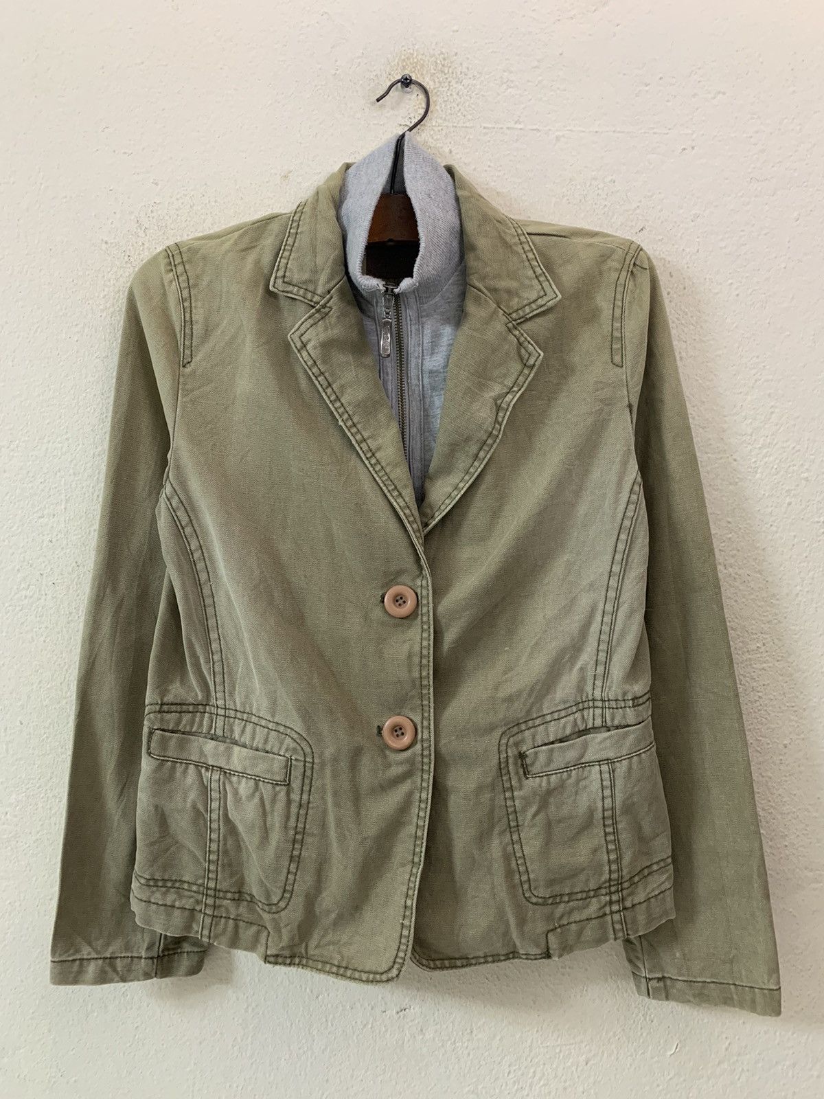 image of Von Dutch Jacket in Green Brown, Men's (Size Small)