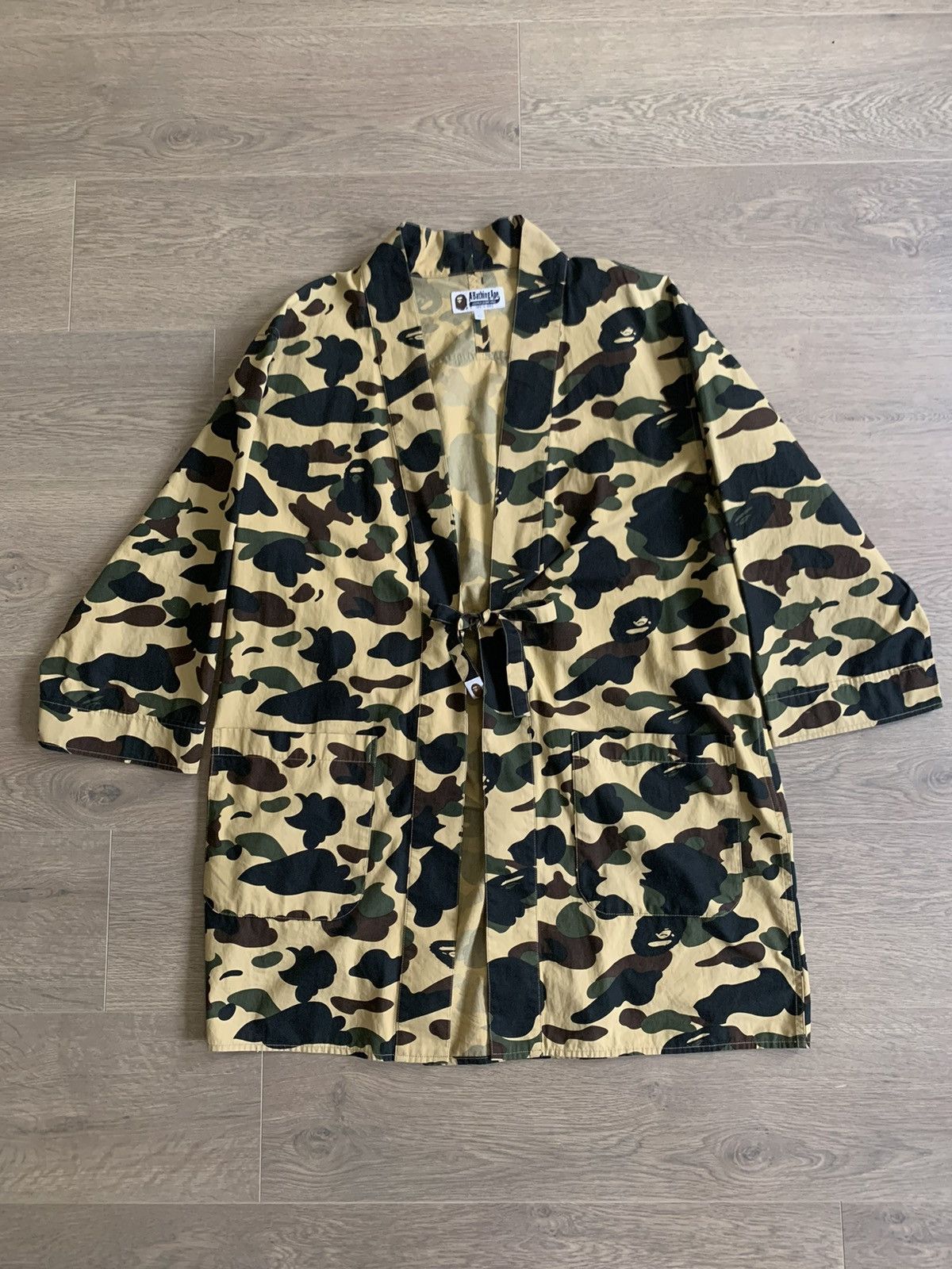 BAPE 1st Camo Kimono Hoodie Yellow