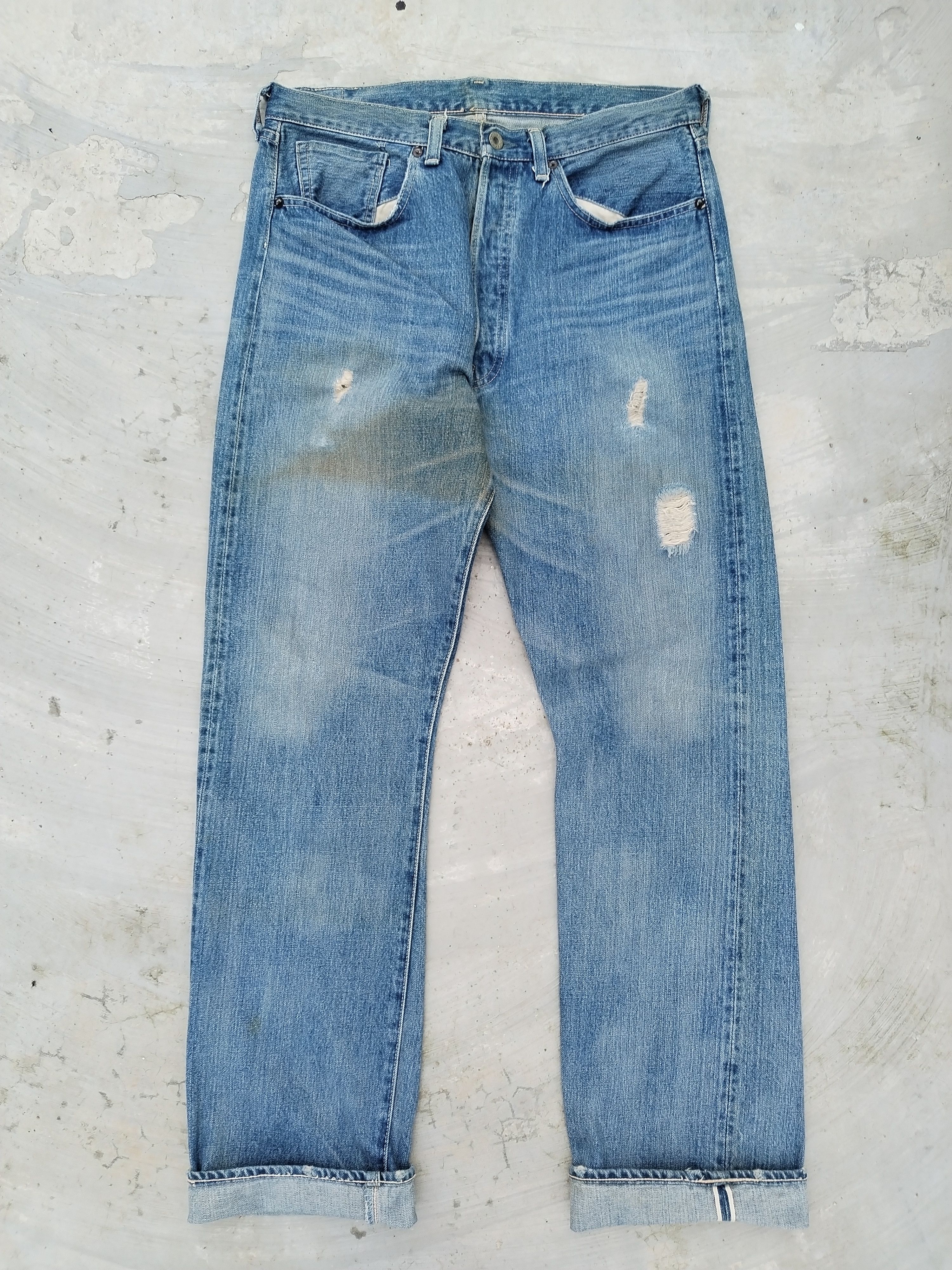 LEVI’S / 44501 S501XX WWⅡ selvedge denim Levi's S501XX 44501 Red Ear Selvedge Denim Pants W30 WWII Model