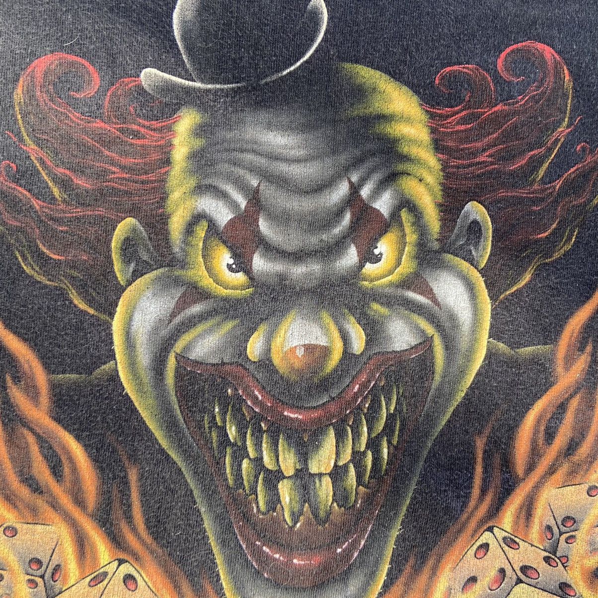Harley Davidson HARLEY DAVIDSON ARCHIVE SCARY CLOWN TEE 1990s - № 56 Size US XL / EU 56 / 4 - 6 Thumbnail