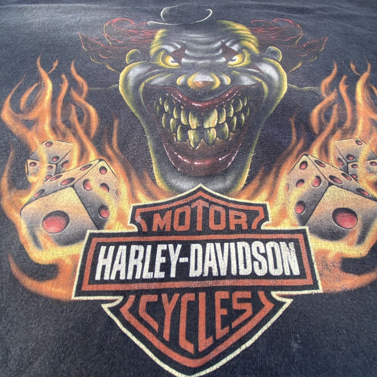 Harley Davidson HARLEY DAVIDSON ARCHIVE SCARY CLOWN TEE 1990s - № 56 Size US XL / EU 56 / 4 - 5 Thumbnail