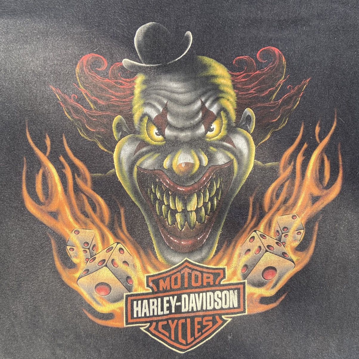 Harley Davidson HARLEY DAVIDSON ARCHIVE SCARY CLOWN TEE 1990s - № 56 Size US XL / EU 56 / 4 - 4 Thumbnail