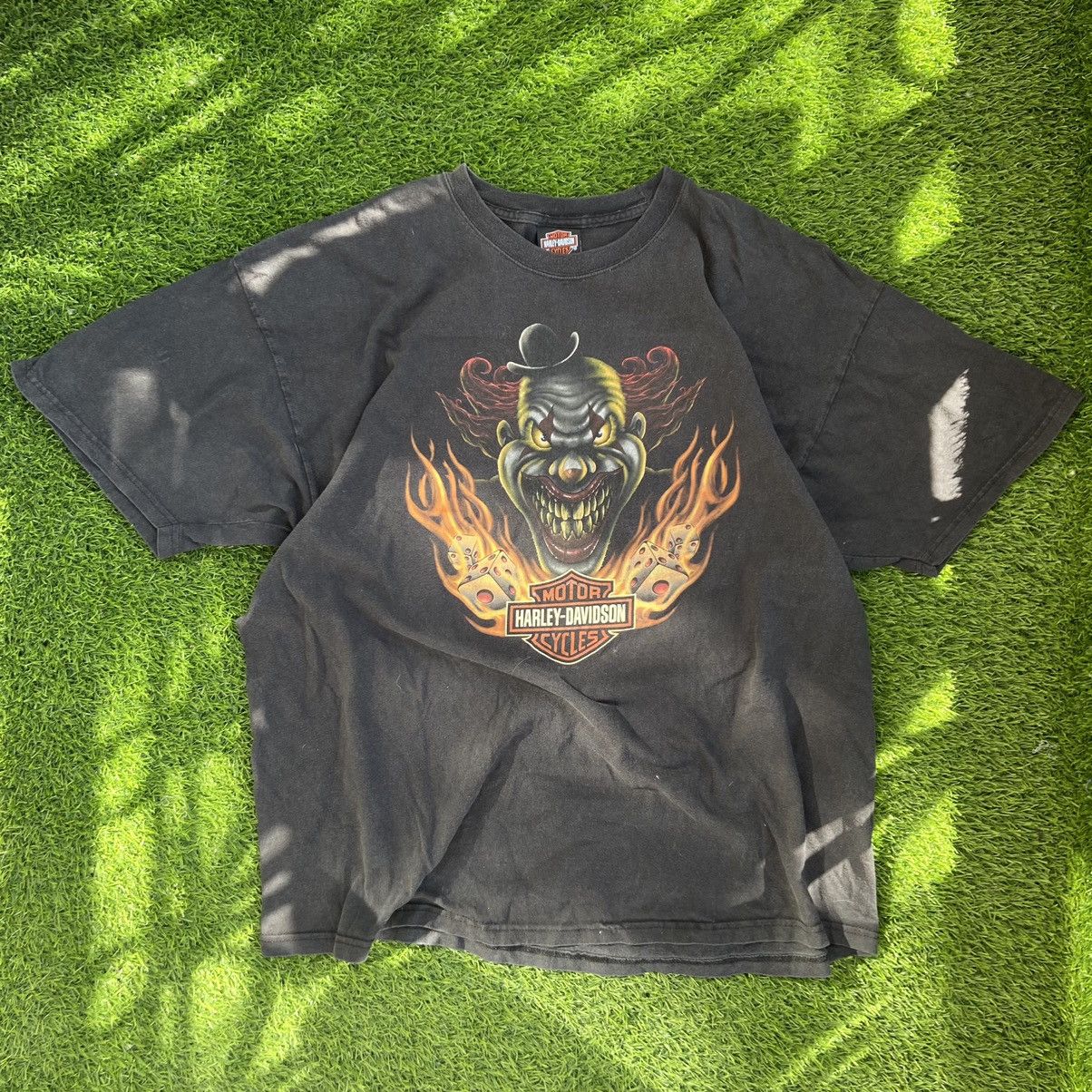 Harley Davidson HARLEY DAVIDSON ARCHIVE SCARY CLOWN TEE 1990s - № 56 Size US XL / EU 56 / 4 - 2 Thumbnail