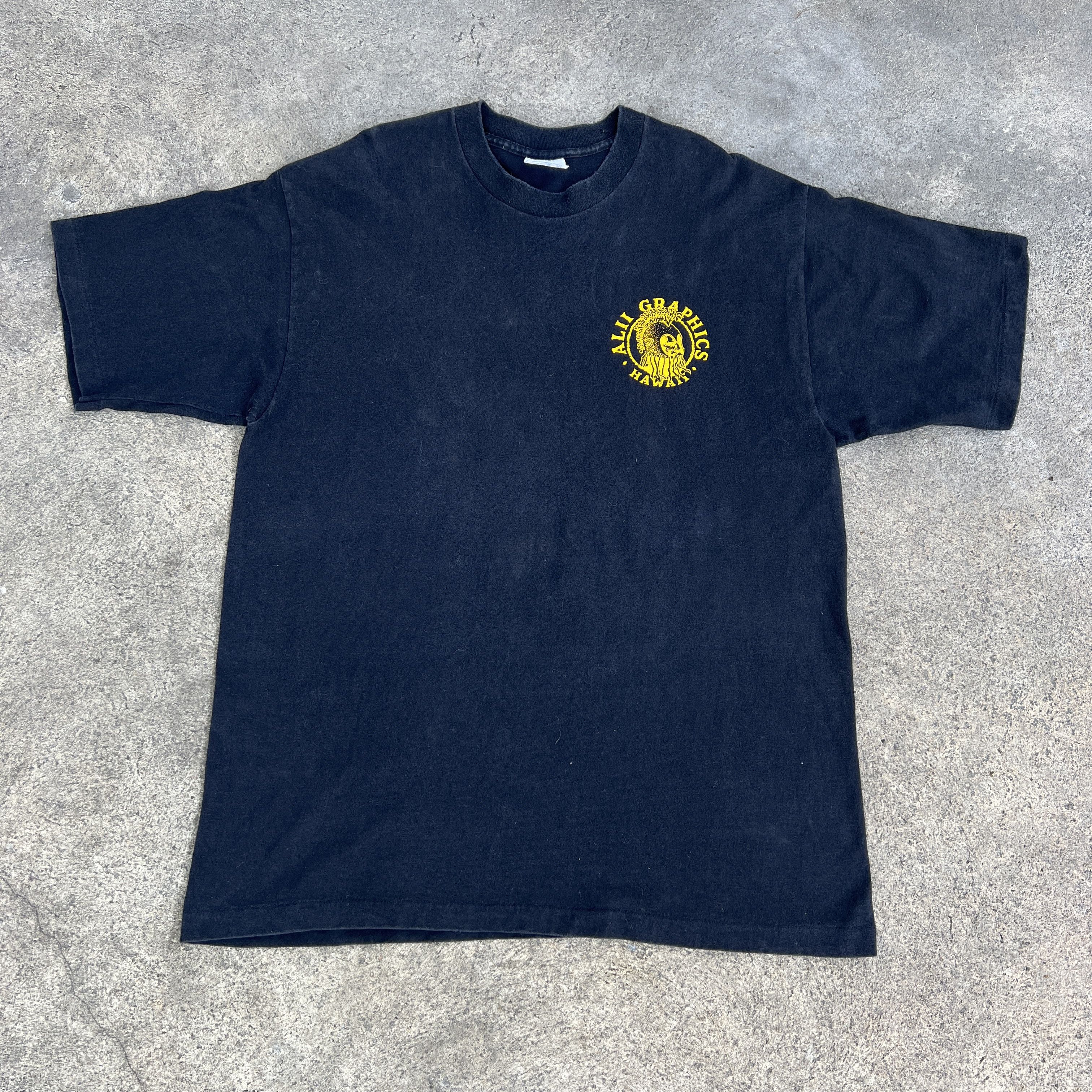 Vintage Vintage 90s Hawaiian Hnite Strength Promo Tee Gold gym Size US XL / EU 56 / 4 - 4 Thumbnail