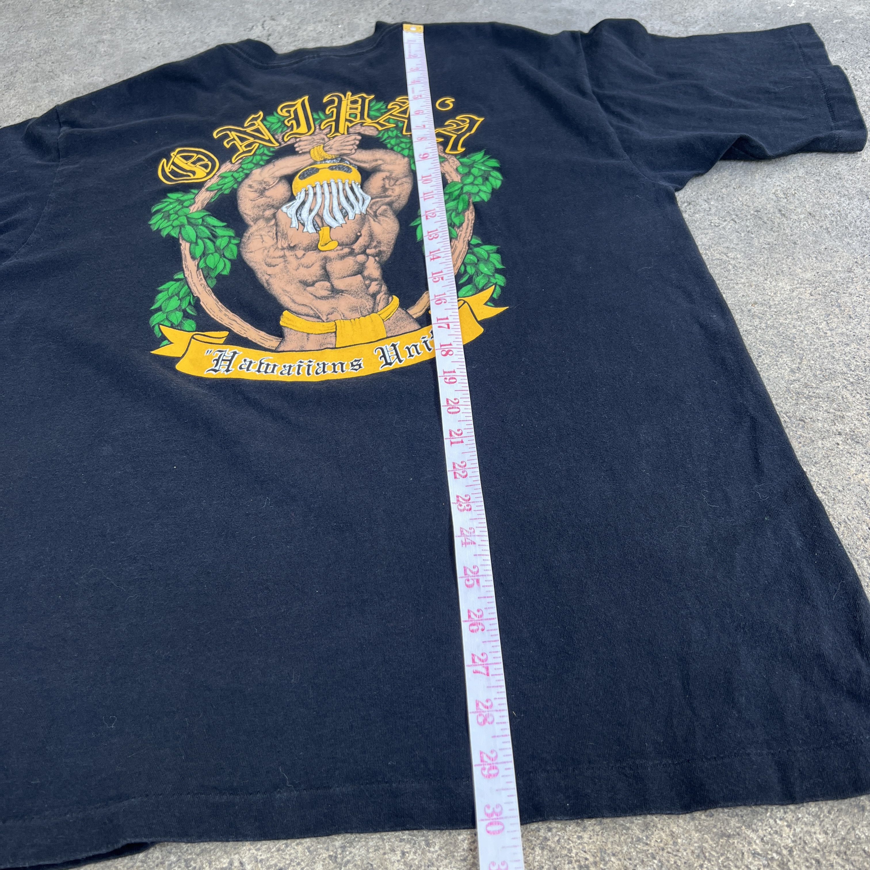 Vintage Vintage 90s Hawaiian Hnite Strength Promo Tee Gold gym Size US XL / EU 56 / 4 - 6 Thumbnail