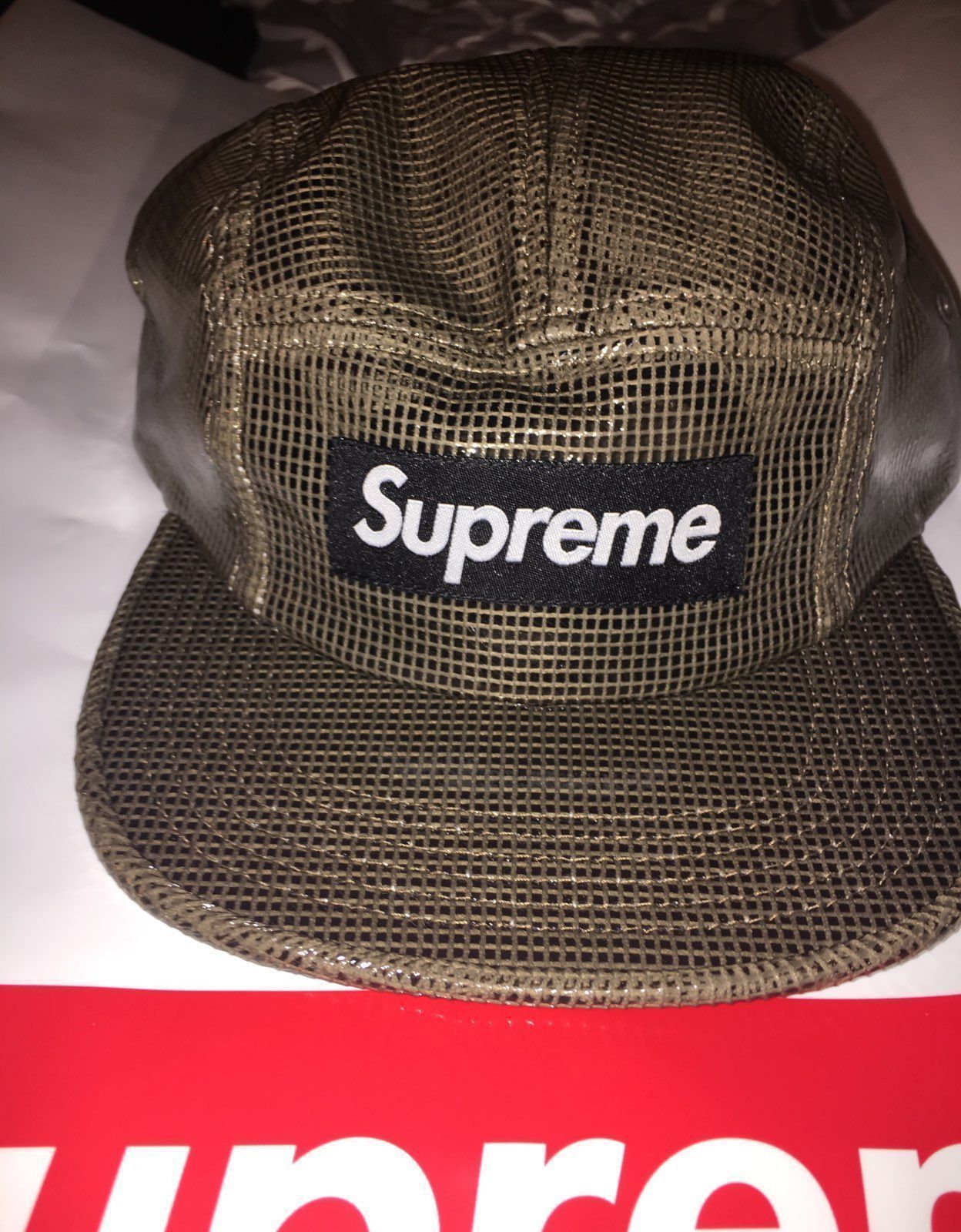 帽子 Supreme Laminated Box Weave Camp Cap Supreme Laminated Box Weave Camp Cap In Black | Editorialist