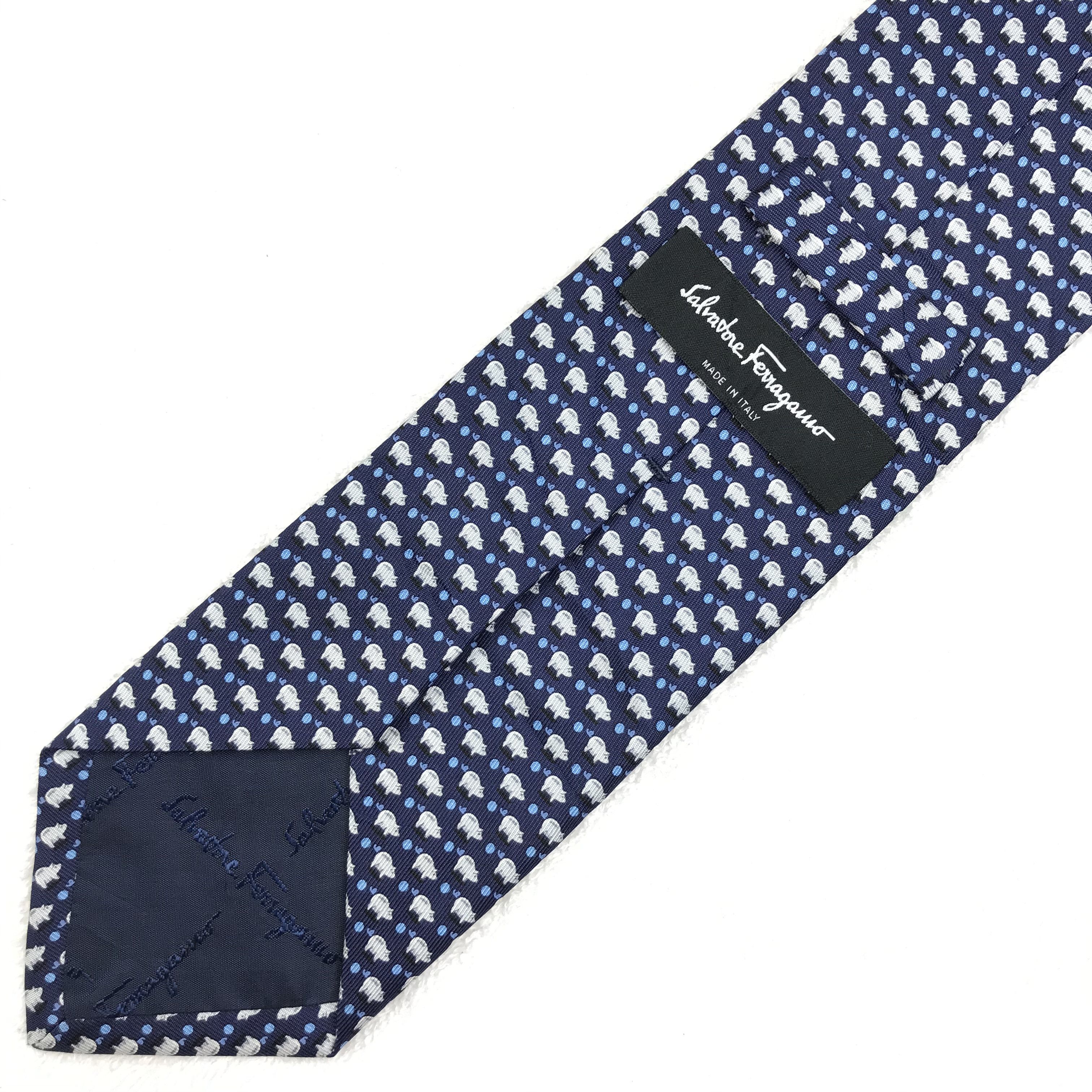 Salvatore Ferragamo × Vintage SF205 Vintage Salvatore Ferragamo Neck tie Pure Silk Size ONE SIZE - 4 Thumbnail