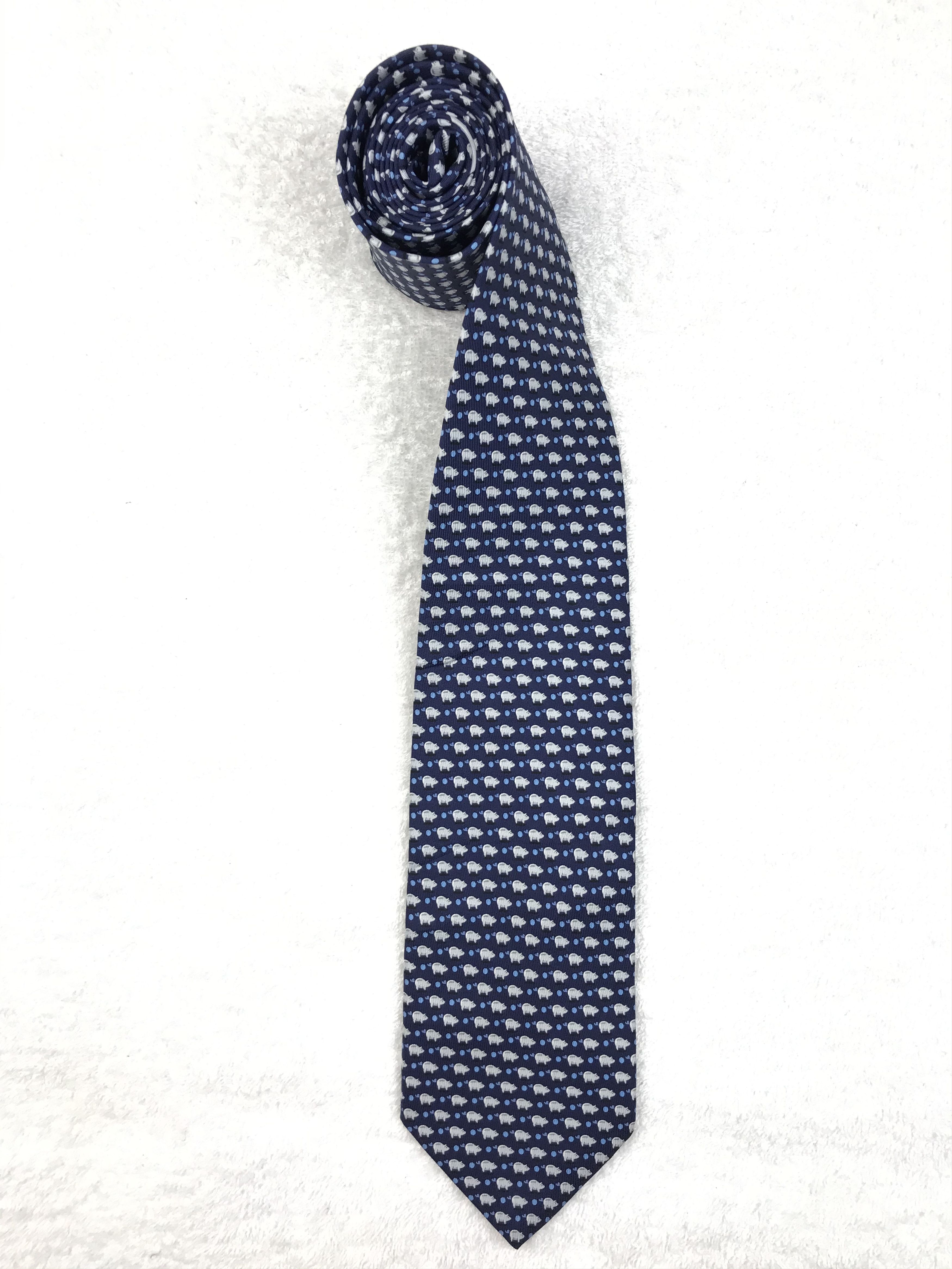 Salvatore Ferragamo × Vintage SF205 Vintage Salvatore Ferragamo Neck tie Pure Silk Size ONE SIZE - 2 Thumbnail