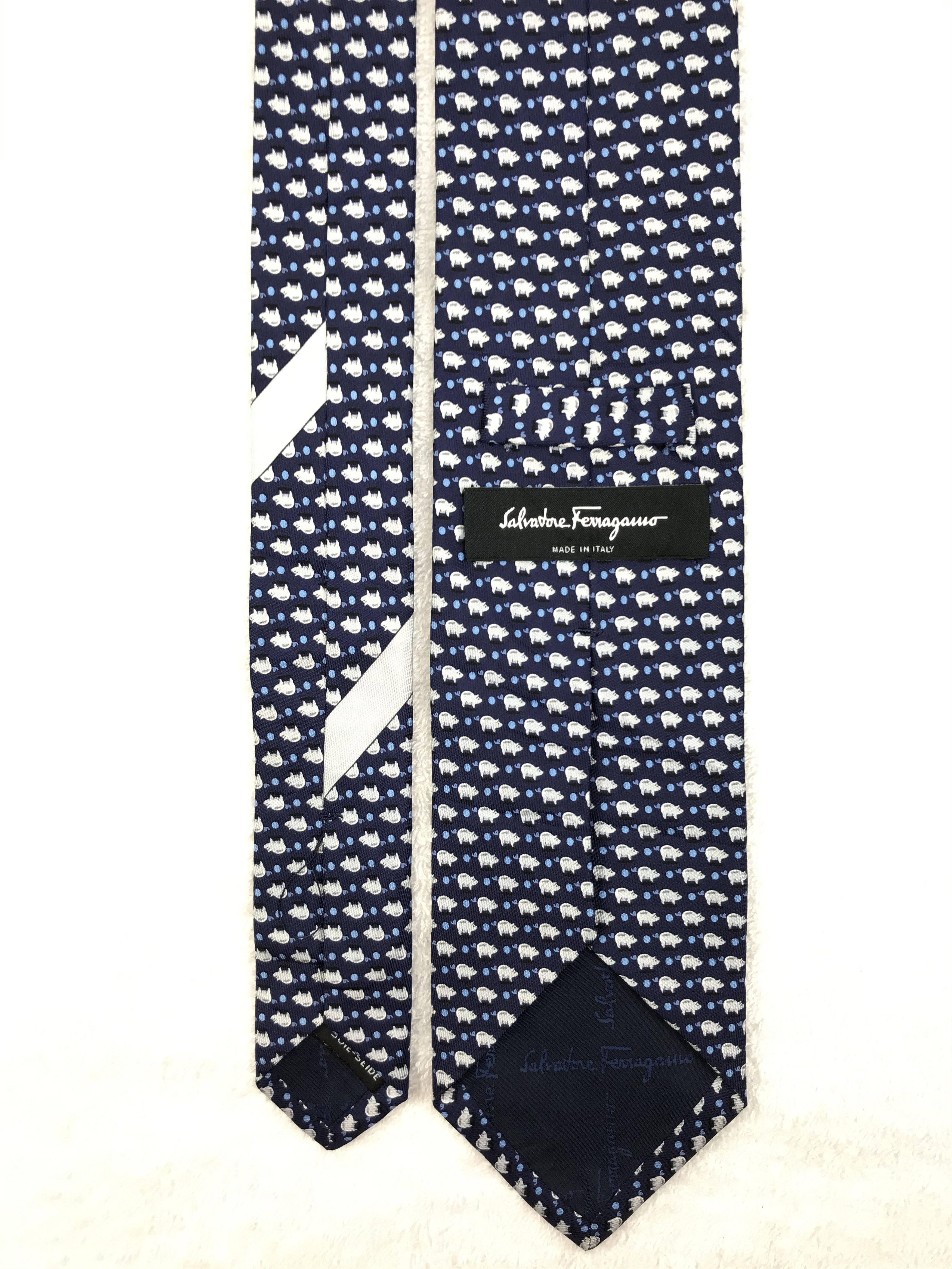 Salvatore Ferragamo × Vintage SF205 Vintage Salvatore Ferragamo Neck tie Pure Silk Size ONE SIZE - 6 Thumbnail