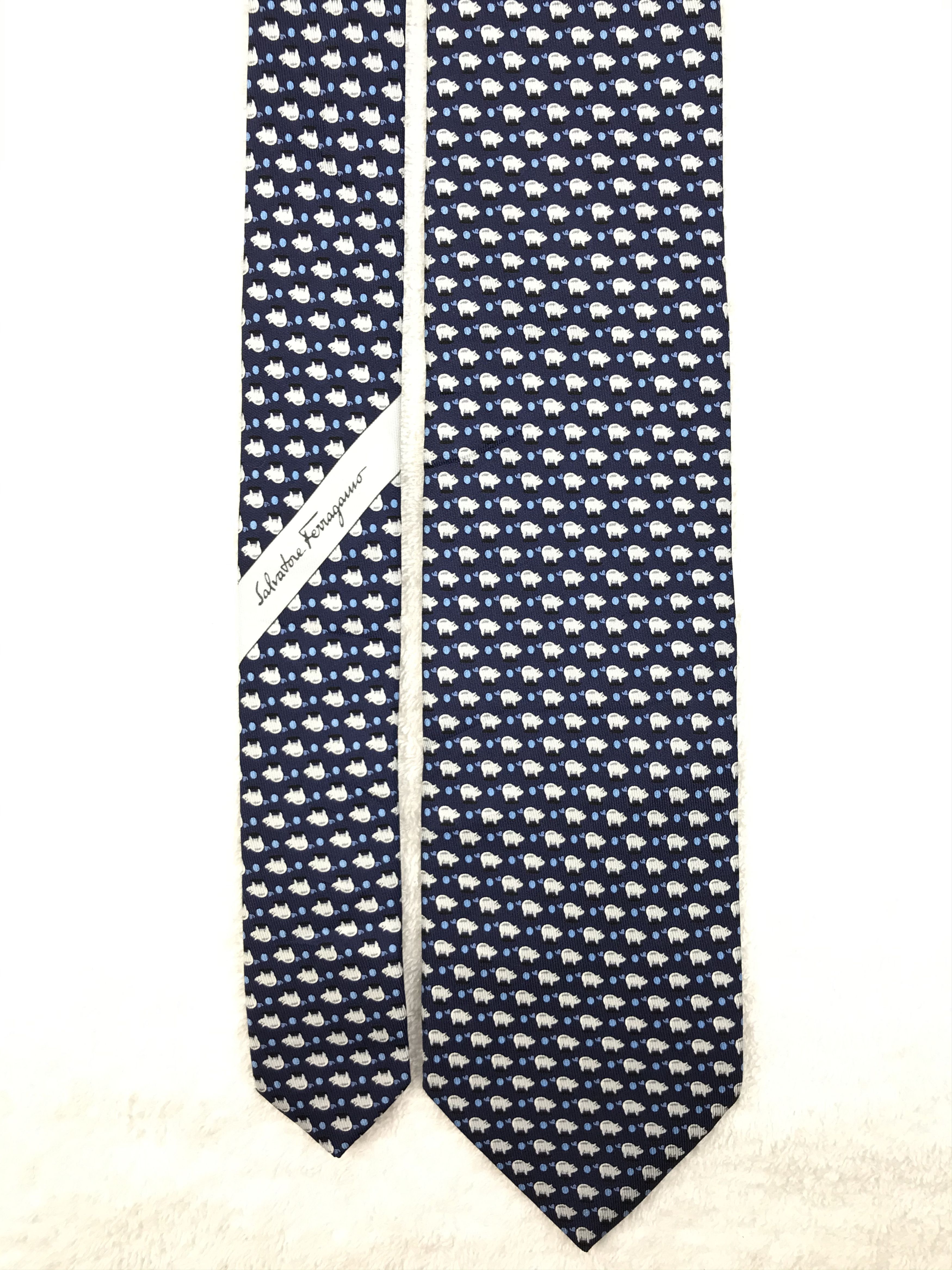 Salvatore Ferragamo × Vintage SF205 Vintage Salvatore Ferragamo Neck tie Pure Silk Size ONE SIZE - 3 Thumbnail