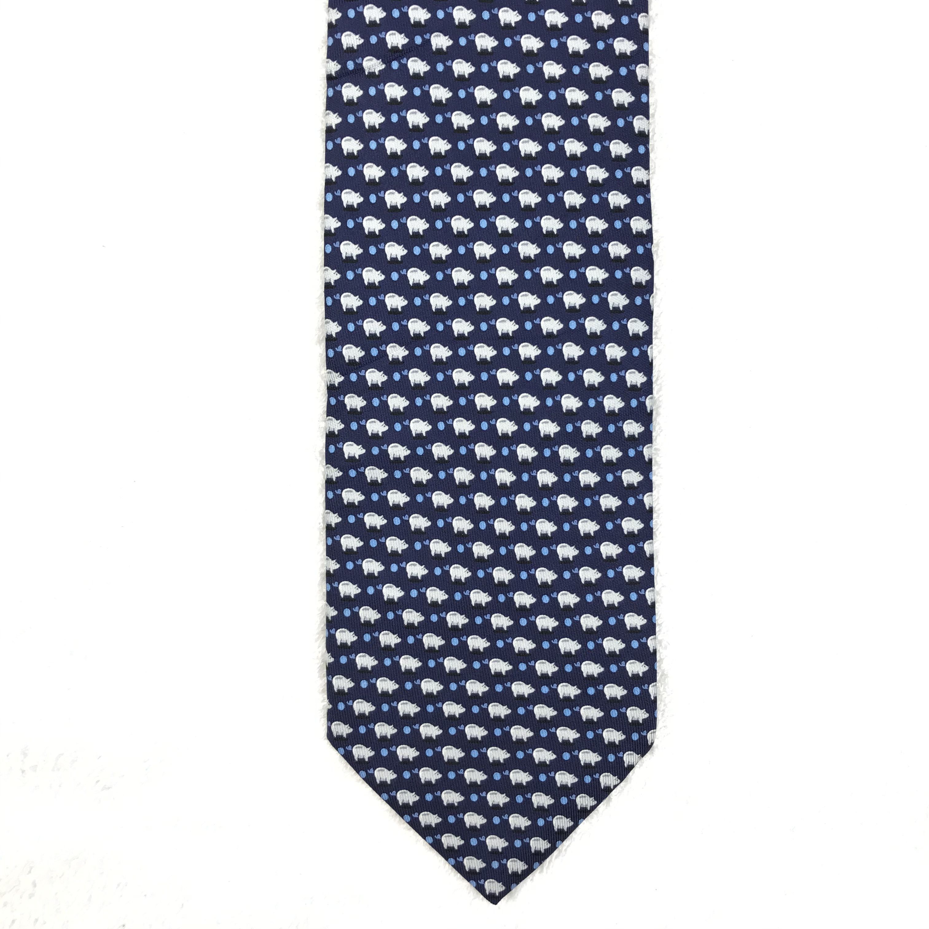 Salvatore Ferragamo × Vintage SF205 Vintage Salvatore Ferragamo Neck tie Pure Silk Size ONE SIZE - 7 Thumbnail