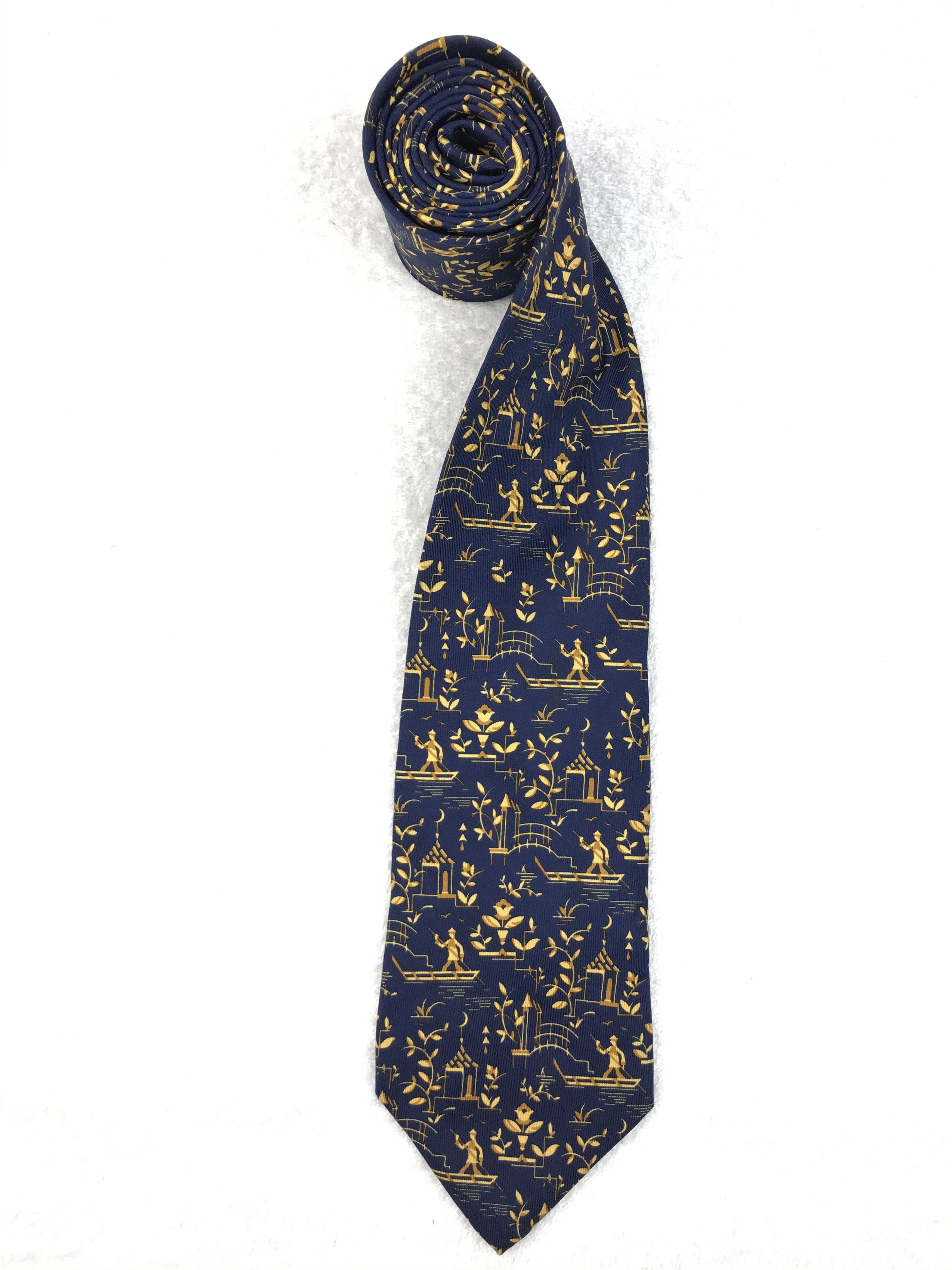 Designer × Salvatore Ferragamo × Vintage SF207 Vintage Salvatore Ferragamo Neck tie Pure Silk Size ONE SIZE - 2 Thumbnail