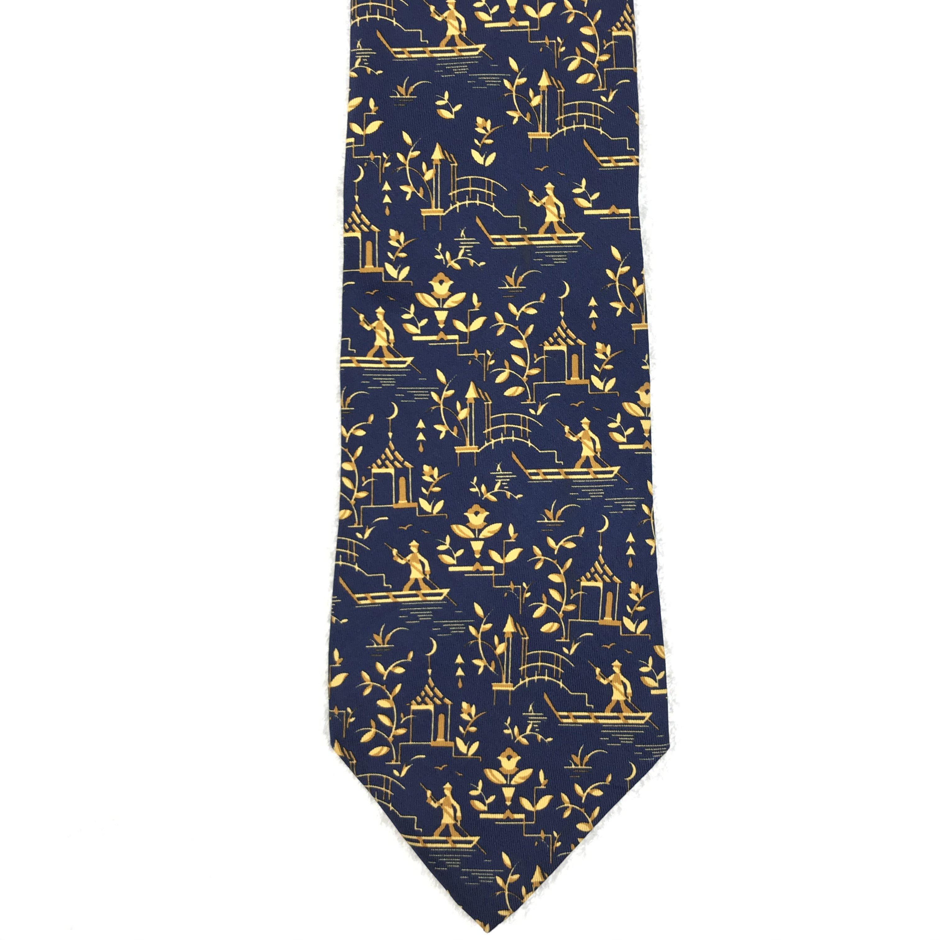 Designer × Salvatore Ferragamo × Vintage SF207 Vintage Salvatore Ferragamo Neck tie Pure Silk Size ONE SIZE - 5 Thumbnail