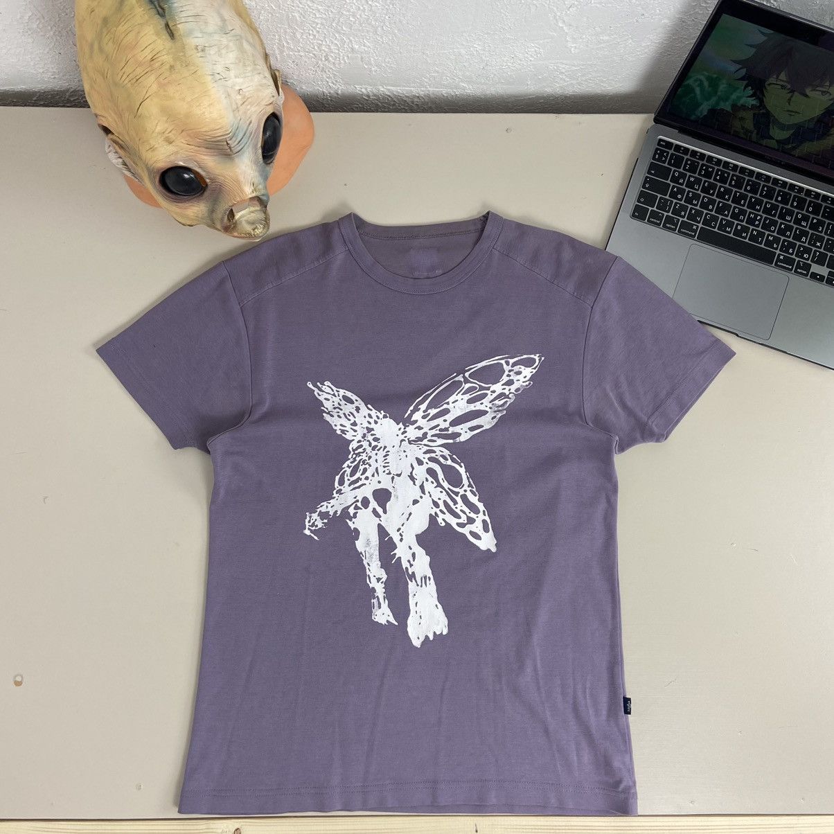 Vintage CHIMERA CYBERPUNK BUTTERFLY Y2K BOXY TEE Size US M / EU 48-50 / 2 - 1 Thumbnail