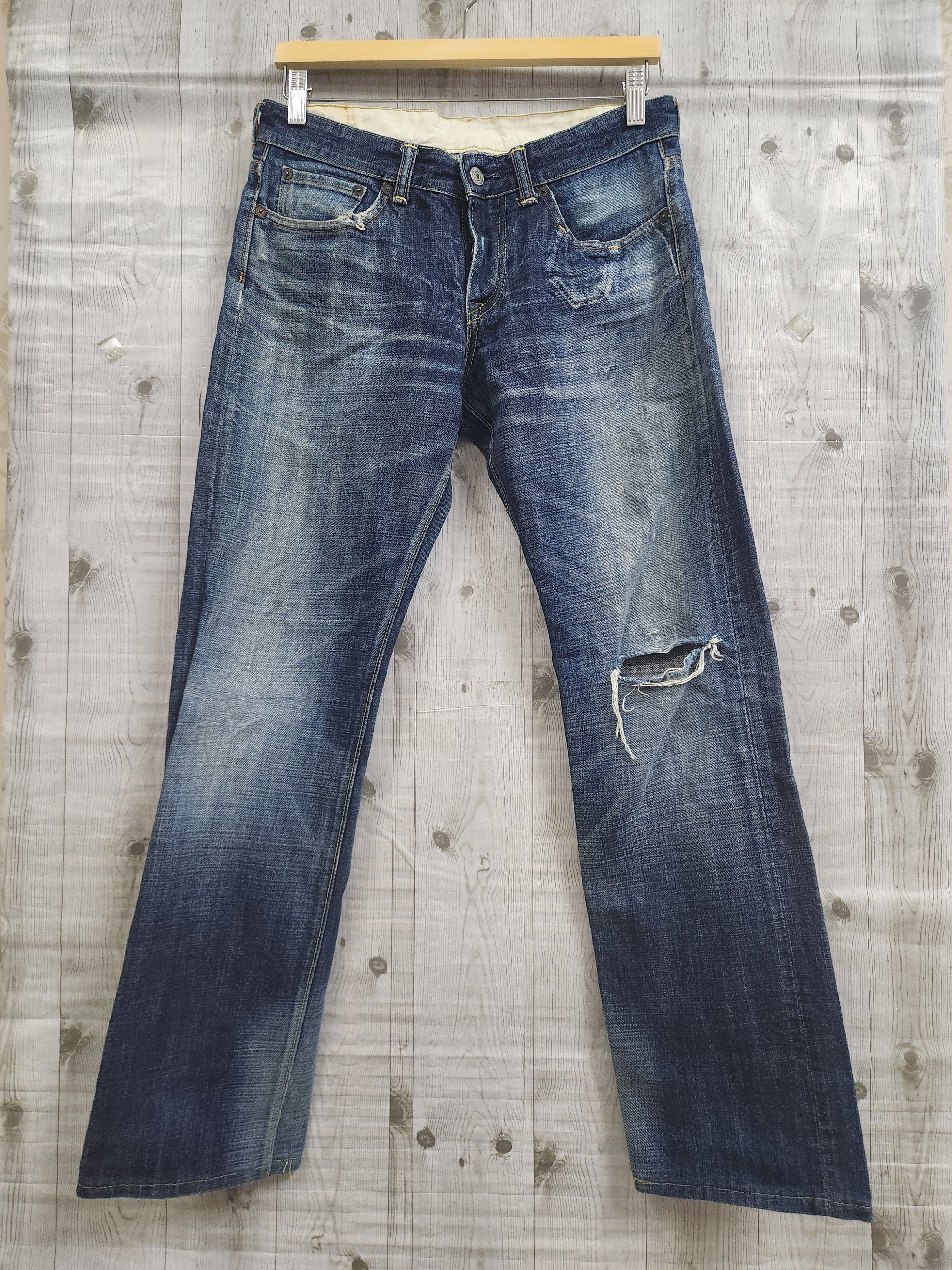 image of Distressed Denim x Eternal Vintage Distressed Eternal Japan Denim Jeans in Blue, Men's (Size 30)