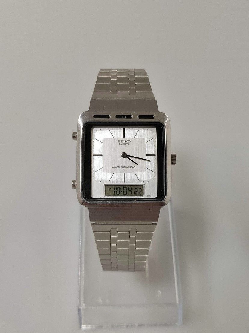 Seiko × Vintage Rare Vintage SEIKO TANK H249-505A Japan Ana/Digi