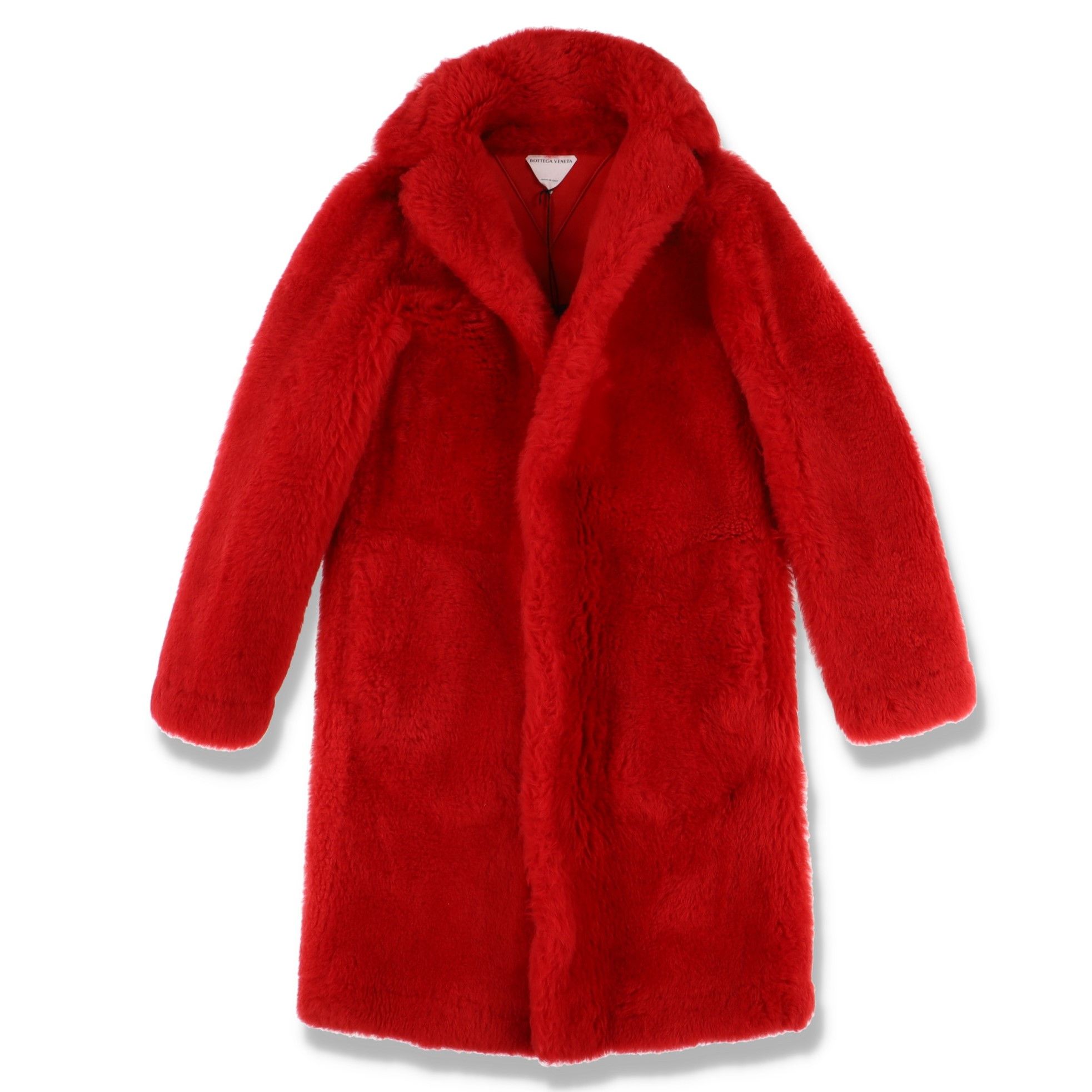 Bottega Veneta Red Teddy Shearling Coat Size XXS / US 00 / IT 34 - 1 Thumbnail