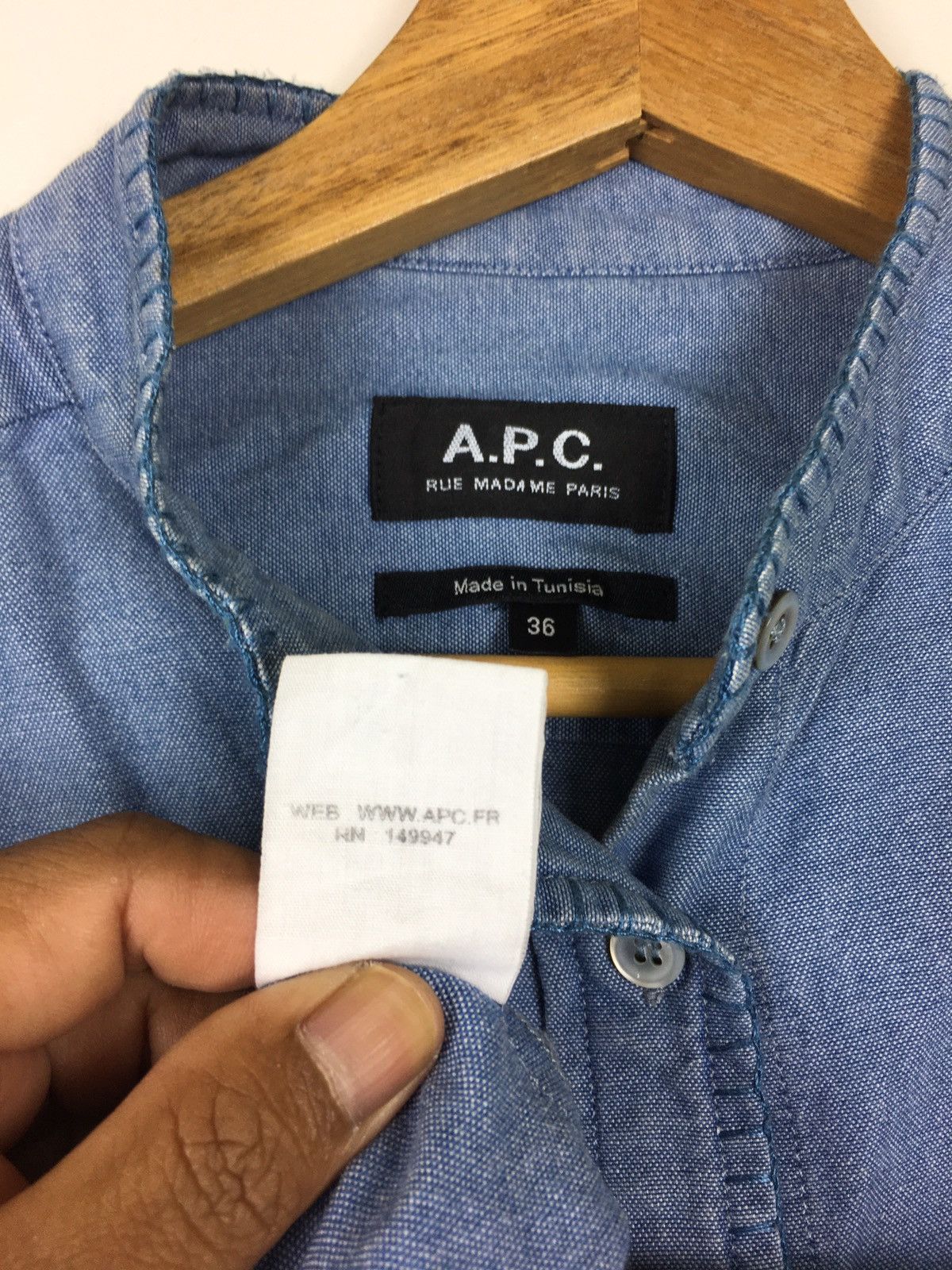A.P.C. Rare Vintage A.P.C Jeans Button Long Sleeve Shirt Size M / US 6-8 / IT 42-44 - 9 Thumbnail