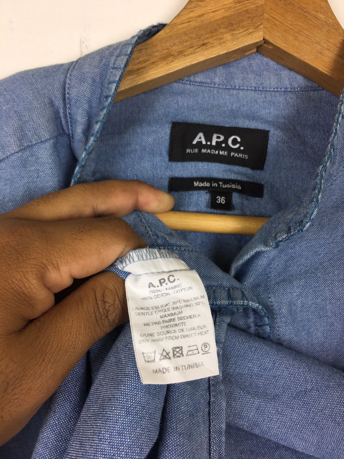 A.P.C. Rare Vintage A.P.C Jeans Button Long Sleeve Shirt Size M / US 6-8 / IT 42-44 - 8 Thumbnail