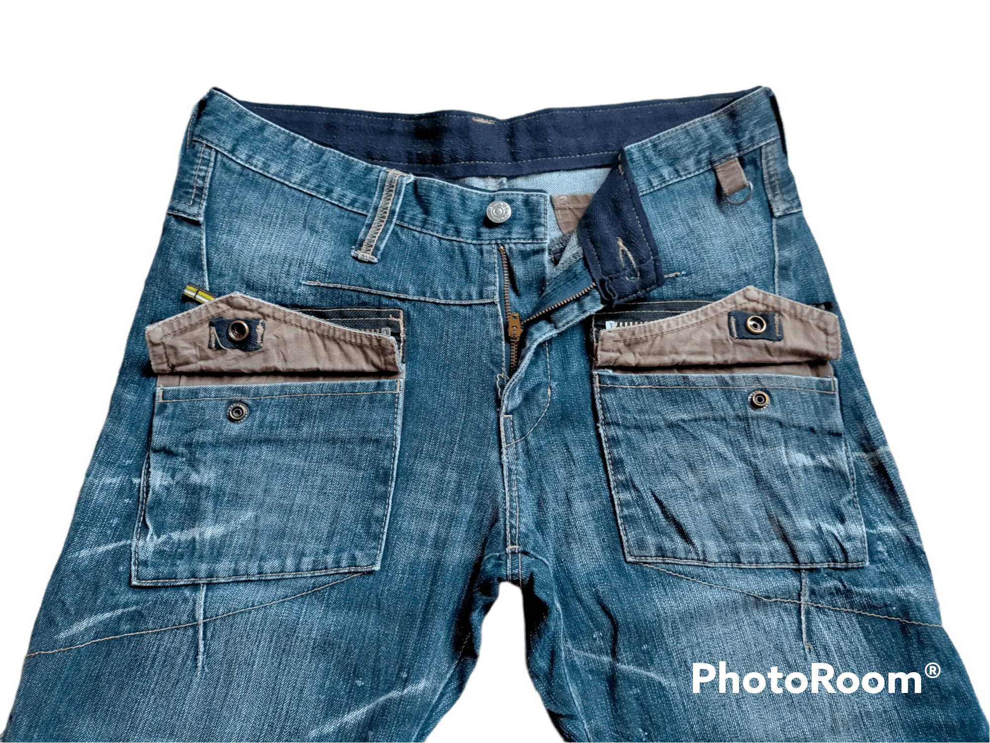 Japanese Brand PPFM Multizipped denim Pants Size US 34 / EU 50 - 3 Thumbnail