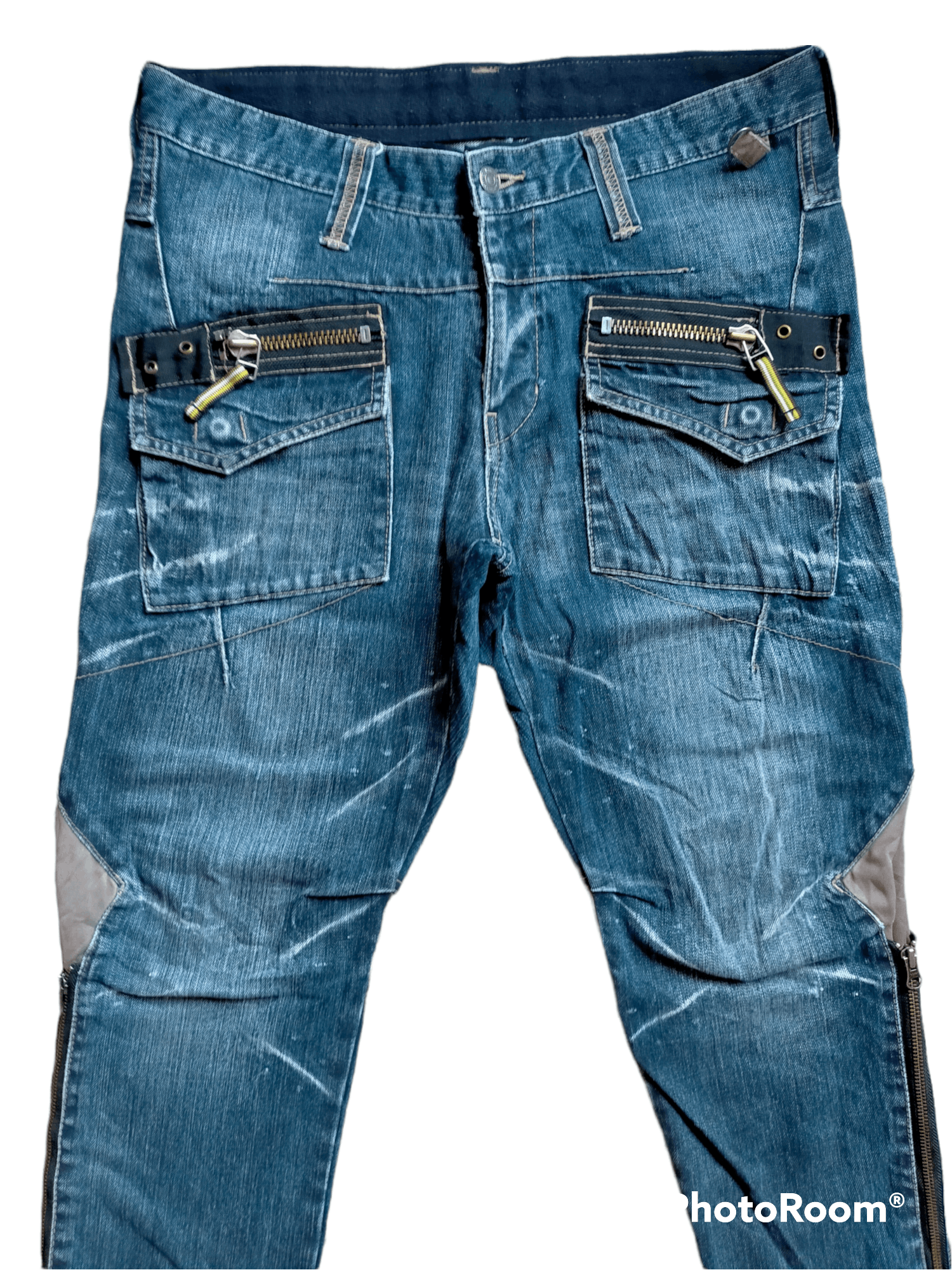 Japanese Brand PPFM Multizipped denim Pants Size US 34 / EU 50 - 4 Thumbnail