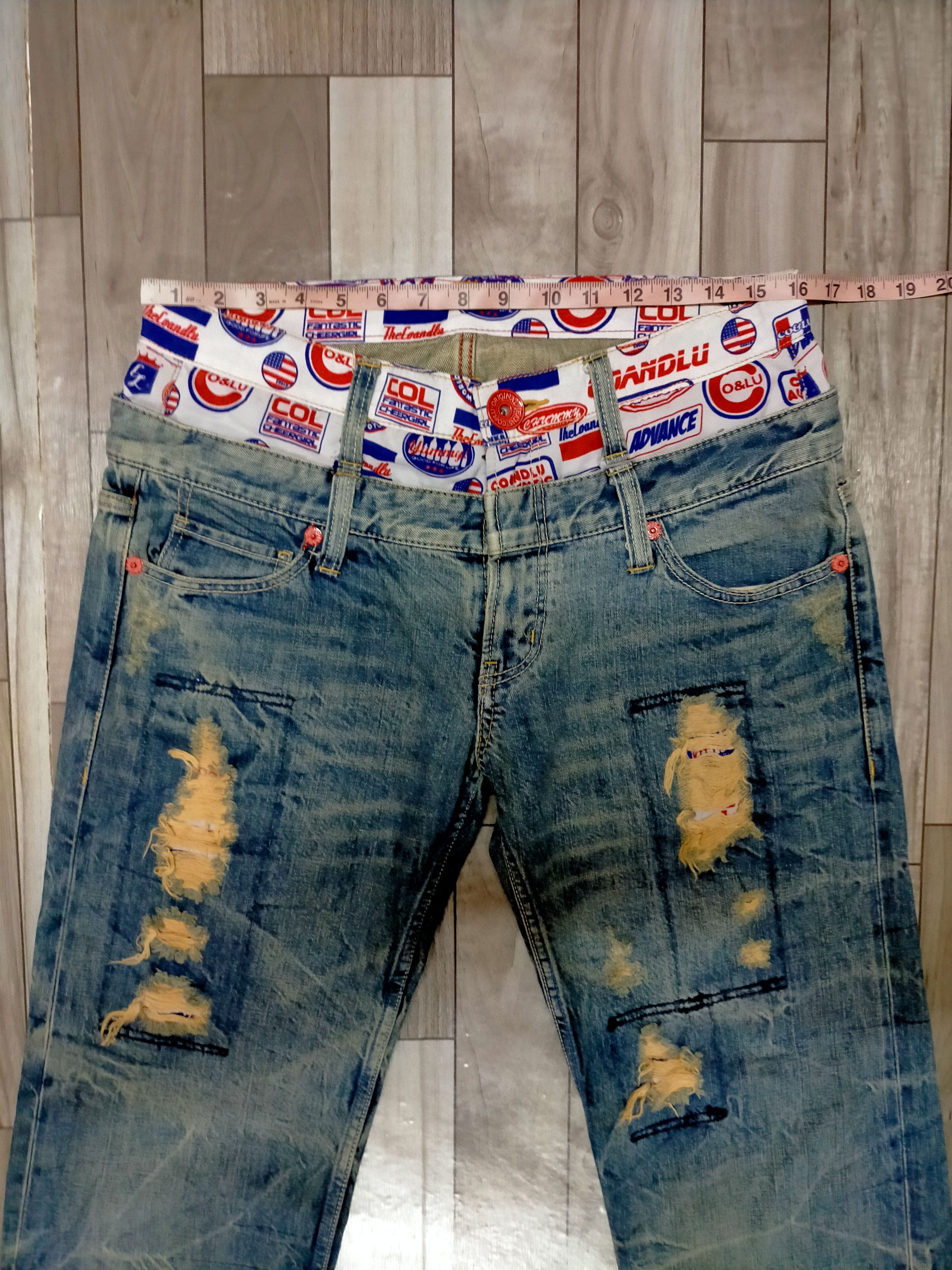 Hysteric Glamour CO&LU Double Waist Patchwork Denim Size US 32 / EU 48 - 10 Thumbnail
