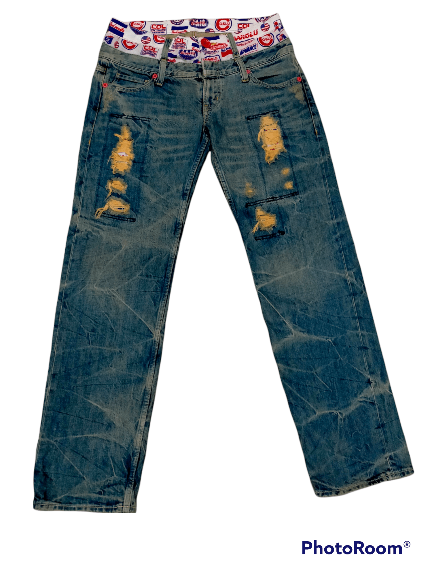 Hysteric Glamour CO&LU Double Waist Patchwork Denim Size US 32 / EU 48 - 1 Thumbnail