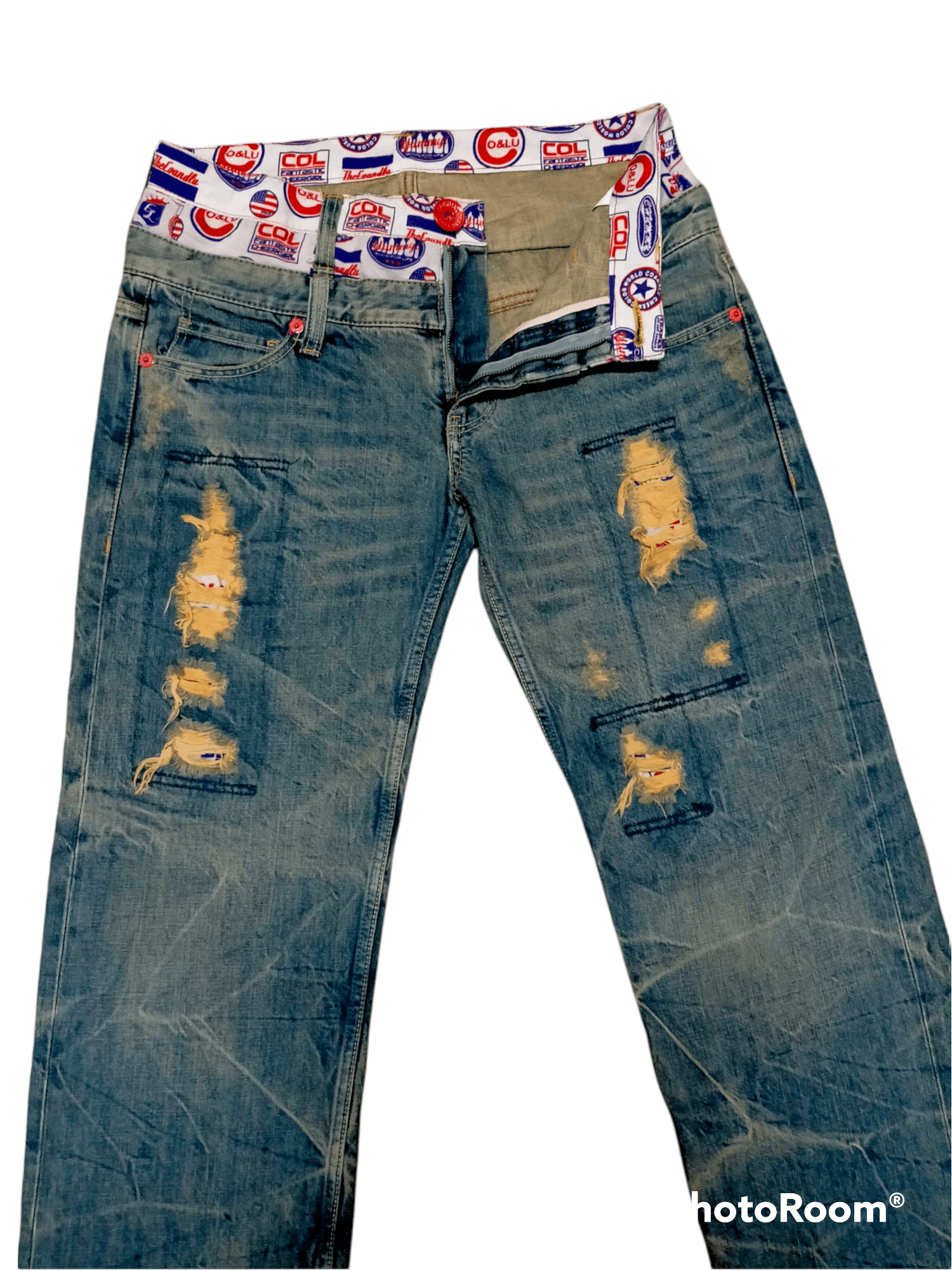 Hysteric Glamour CO&LU Double Waist Patchwork Denim Size US 32 / EU 48 - 3 Thumbnail