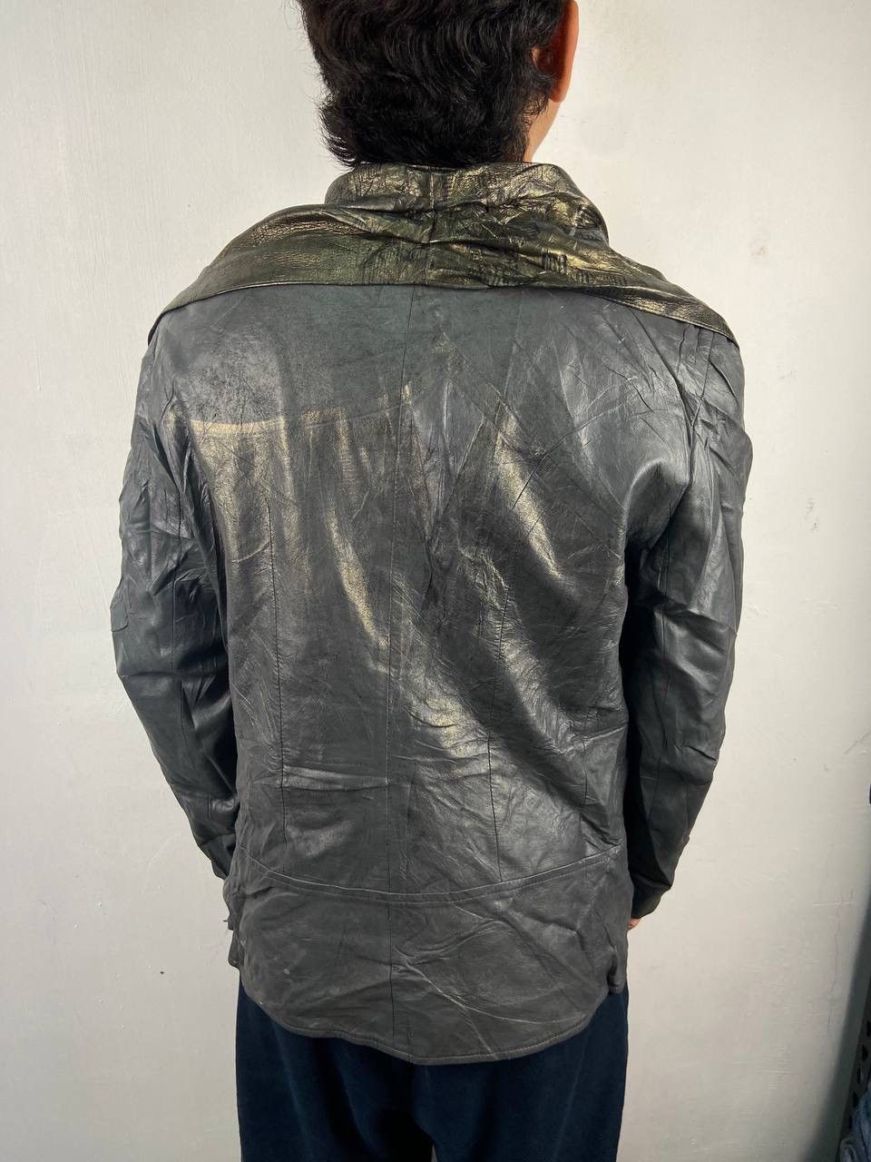 Vera Pelle Vintage 90s Vera Pelle Alain Delon Leather Jacket Art Paisle Size US M / EU 48-50 / 2 - 3 Thumbnail