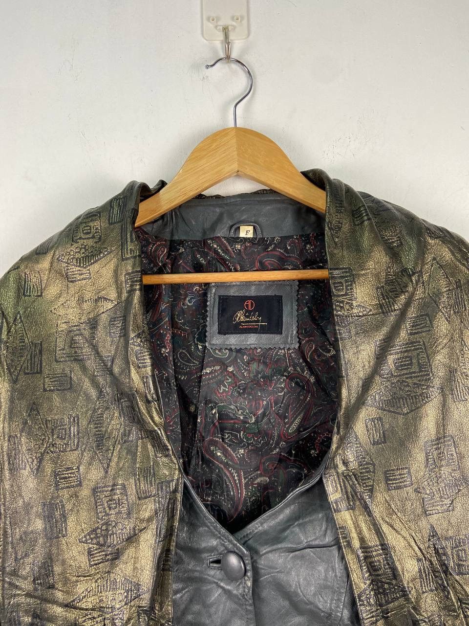 Vera Pelle Vintage 90s Vera Pelle Alain Delon Leather Jacket Art Paisle Size US M / EU 48-50 / 2 - 8 Thumbnail