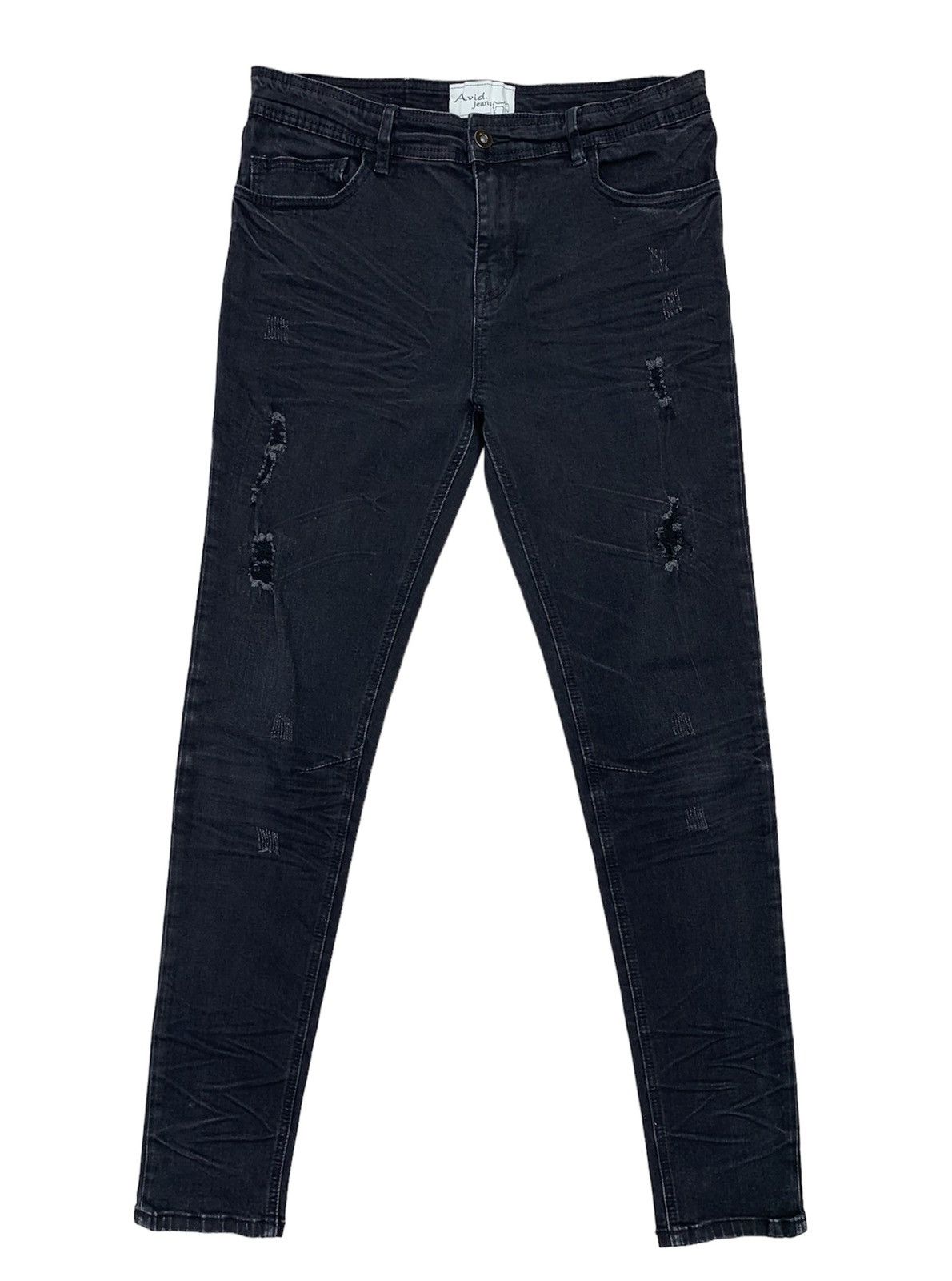 Japanese Brand Distressed Avid Jeans Skinny Stretch Pants Size US 32 / EU 48 - 1 Thumbnail