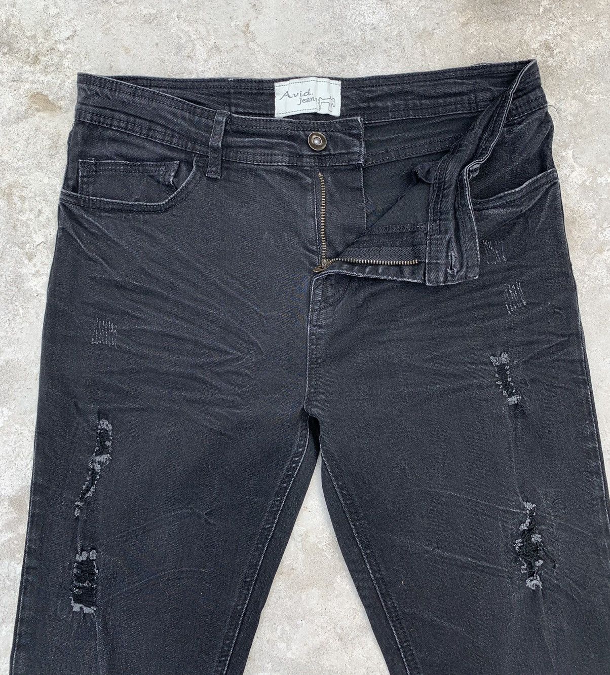 Japanese Brand Distressed Avid Jeans Skinny Stretch Pants Size US 32 / EU 48 - 14 Thumbnail