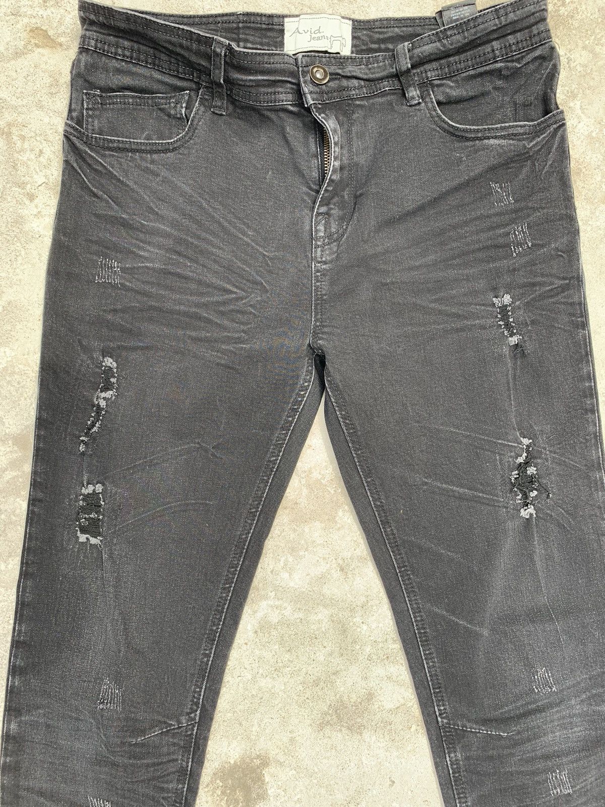 Japanese Brand Distressed Avid Jeans Skinny Stretch Pants Size US 32 / EU 48 - 16 Thumbnail