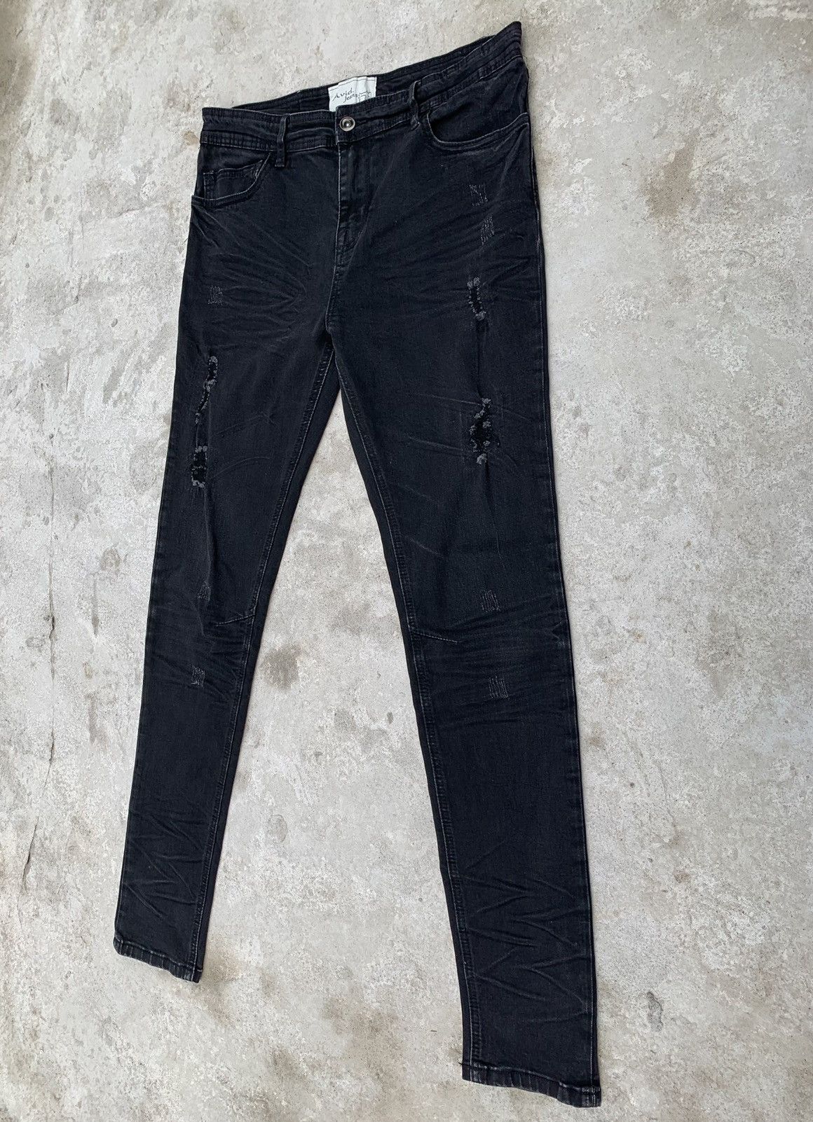 Japanese Brand Distressed Avid Jeans Skinny Stretch Pants Size US 32 / EU 48 - 4 Thumbnail
