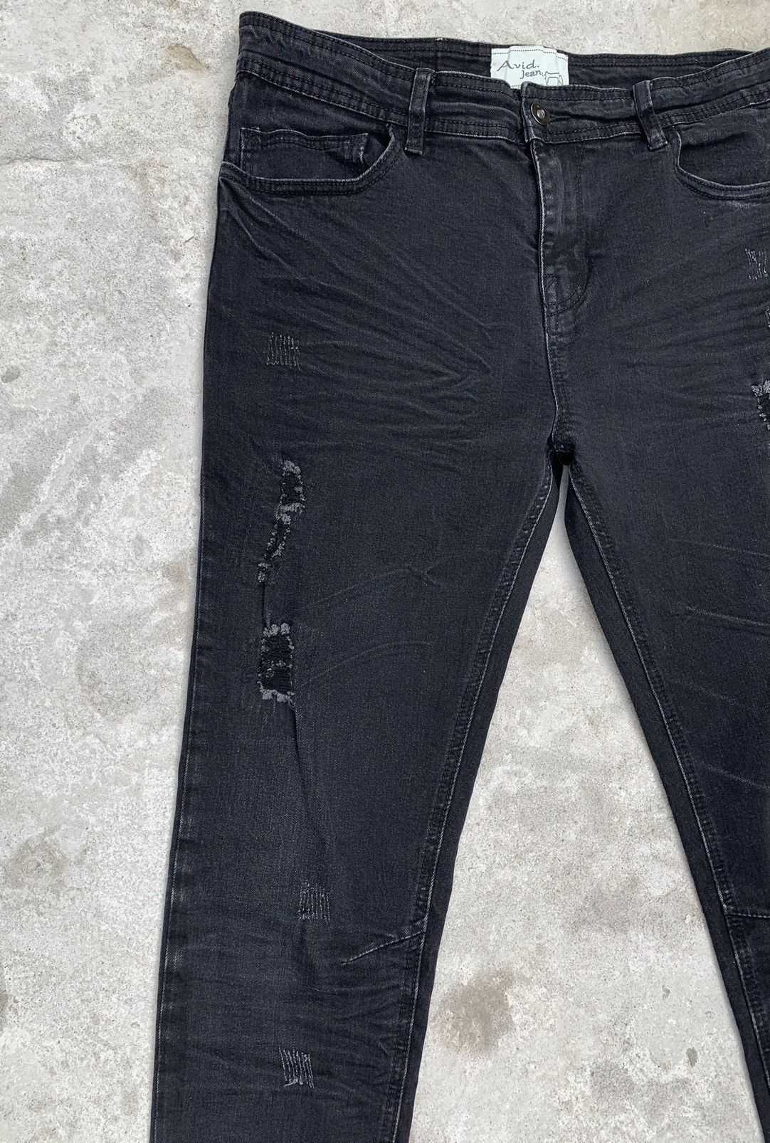 Japanese Brand Distressed Avid Jeans Skinny Stretch Pants Size US 32 / EU 48 - 12 Thumbnail