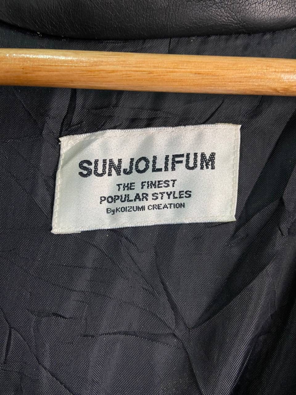 Japanese Brand 🇯🇵 Vintage Sunjolifum by Koizumi Leather Jacket Coat Size US M / EU 48-50 / 2 - 3 Thumbnail