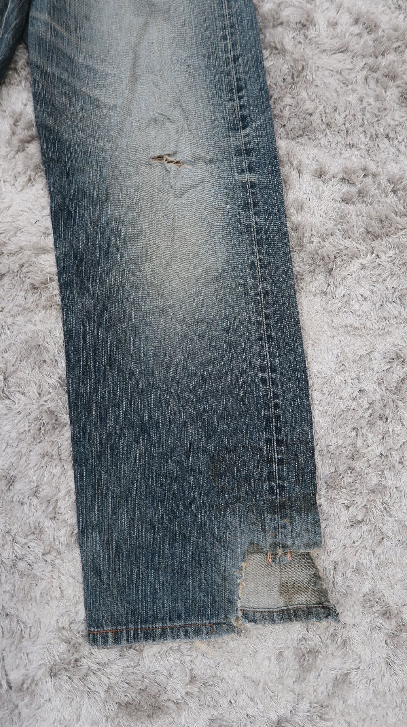 Edwin Vintage Edwin 505z Selvedge Distressed Jeans Size US 32 / EU 48 - 5 Thumbnail