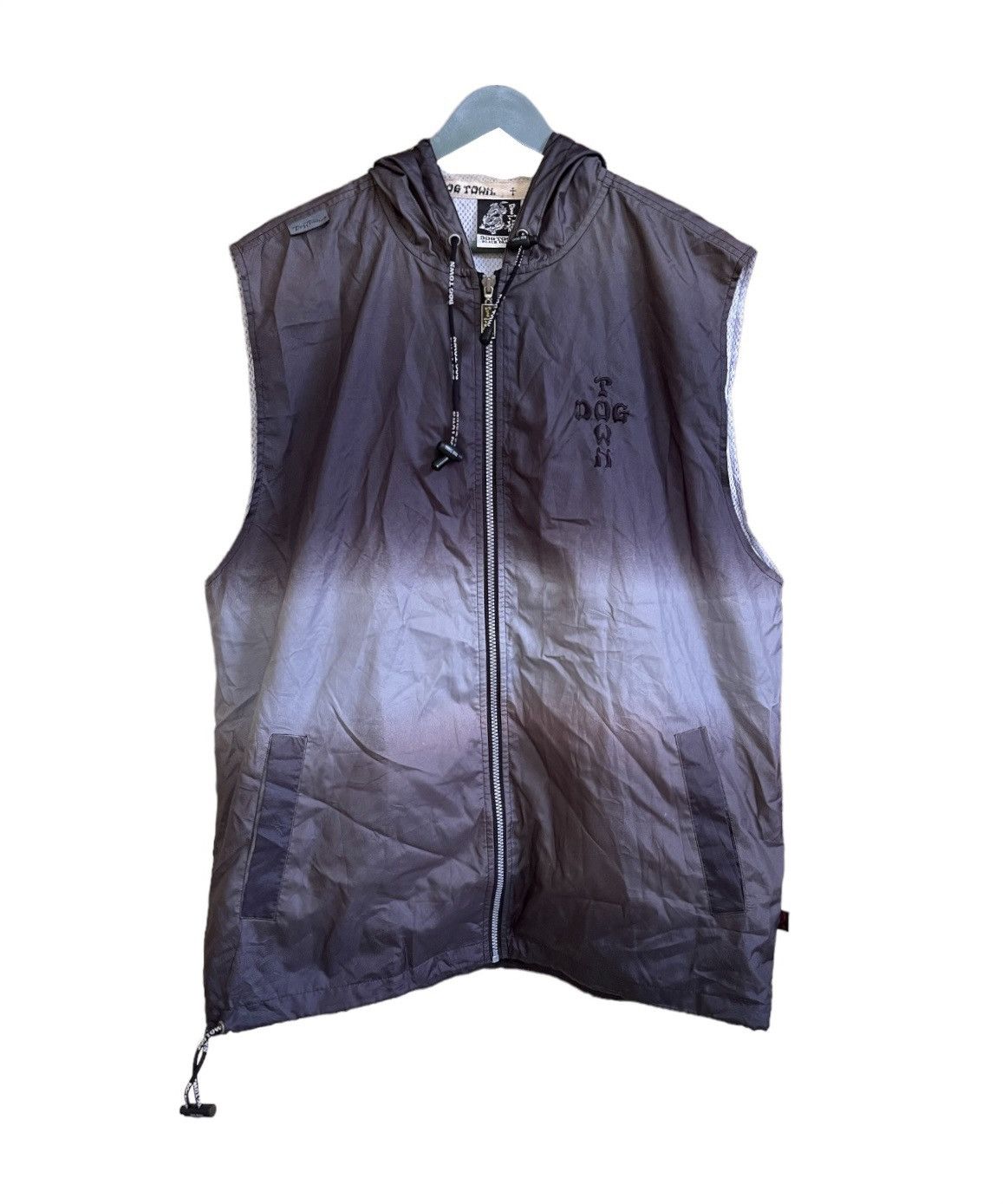 Vintage Dogtown Black Dragon Skull Hooded Vest