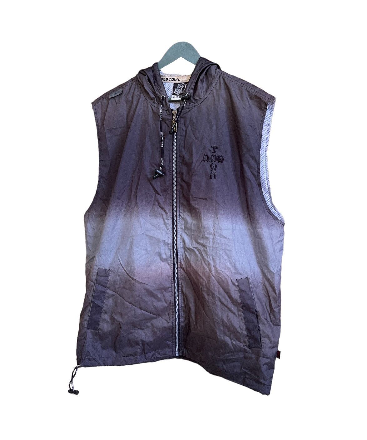Vintage Dogtown Black Dragon Skull Hooded Vest