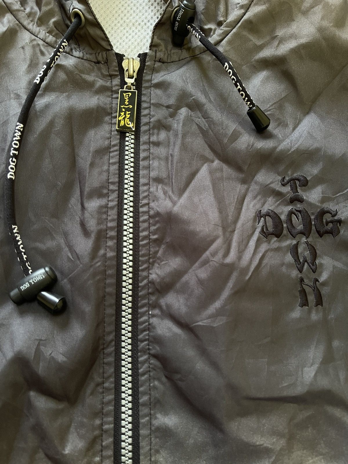 Vintage Dogtown Black Dragon Skull Hooded Vest