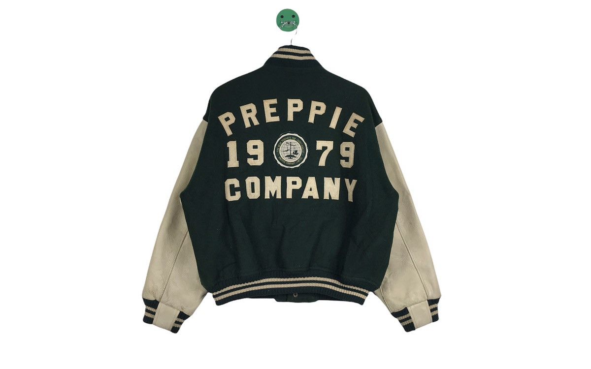 VINTAGE❗️Preppie Company Limited Varsity Jacket Green Colour