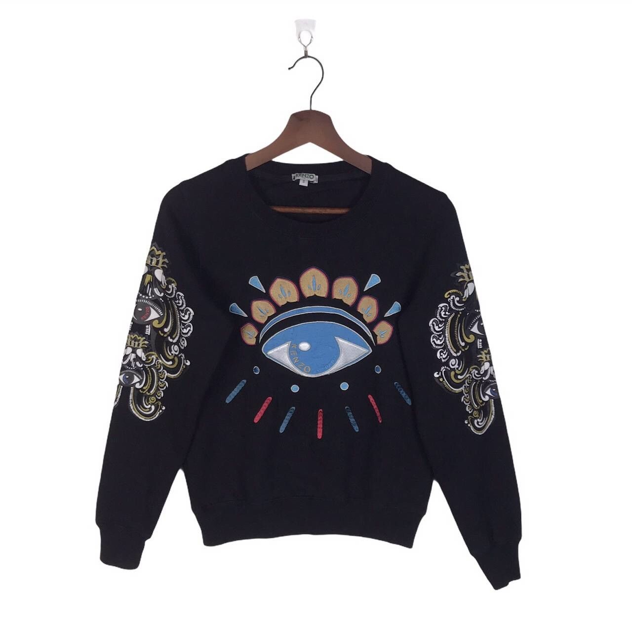 Vintage Vintage Kenzo Paris Big Logo Embroidery Sweatshirt Size S / US 4 / IT 40 - 1 Thumbnail