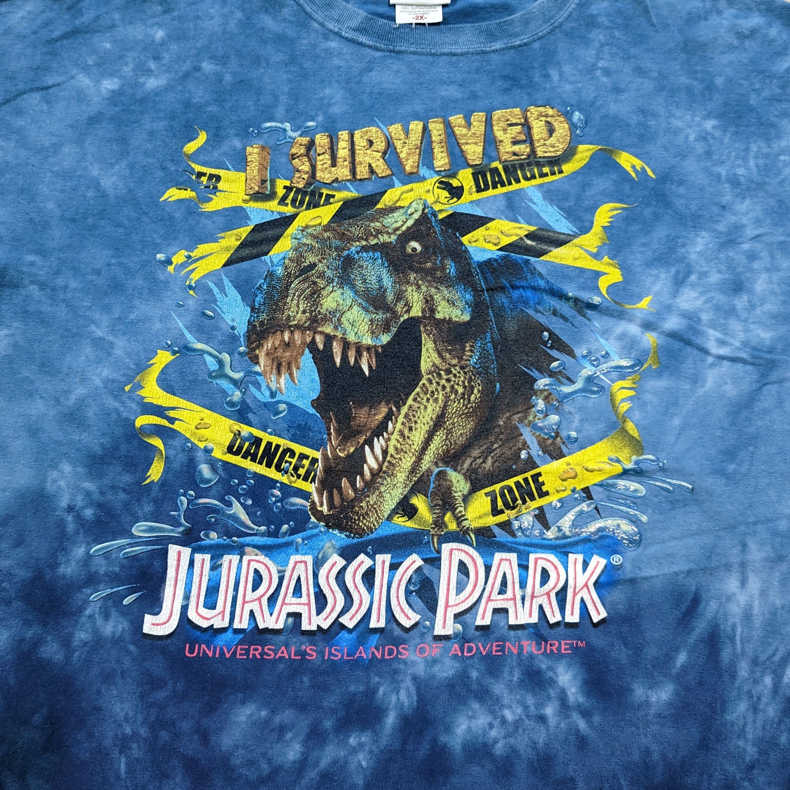 Universal Studios Vintage Jurassic park tie dye universal studios t shirt Size US XXL / EU 58 / 5 - 2 Thumbnail
