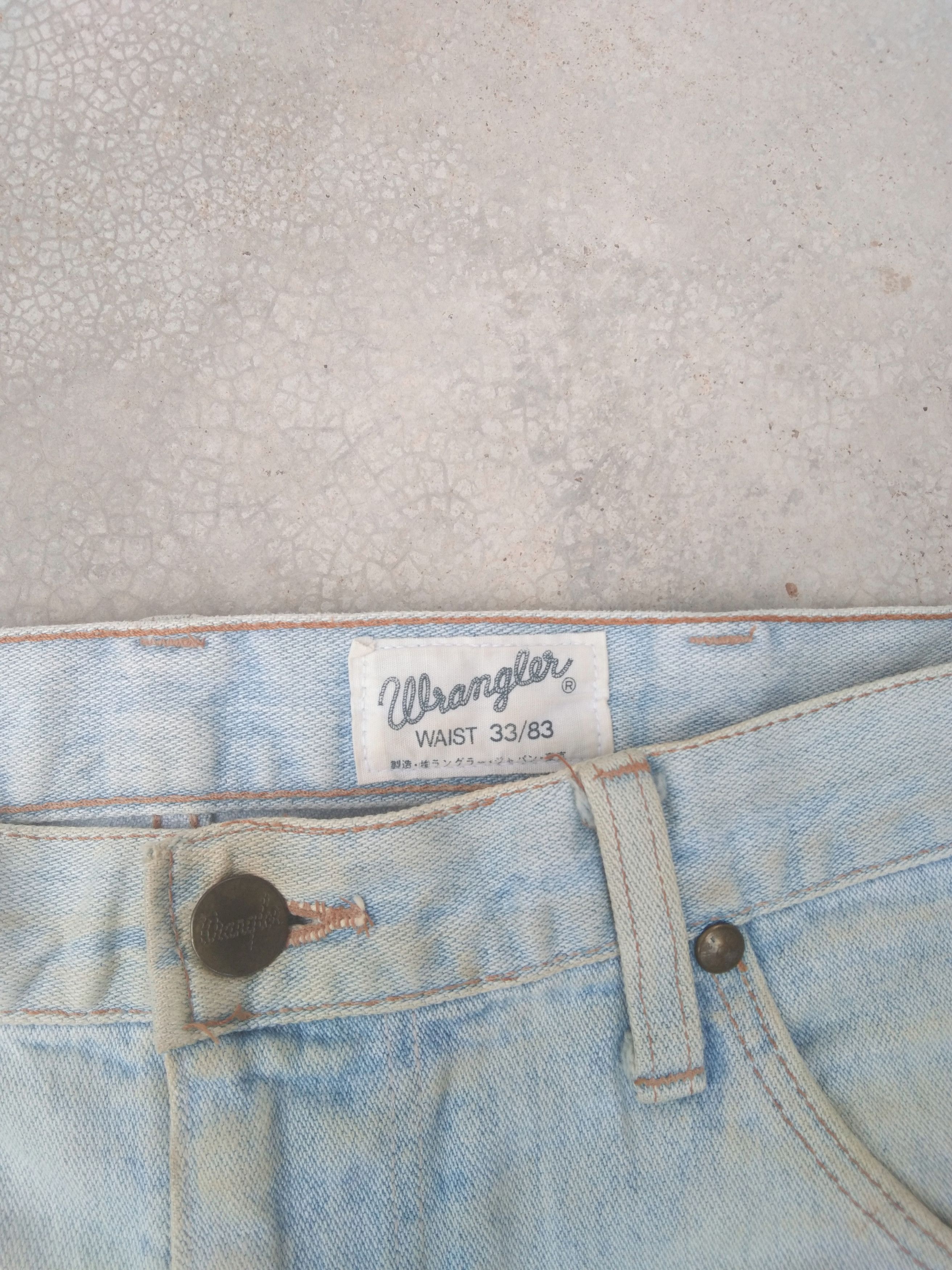 Japanese Brand 90s Vintage Dirty Wrangler Straight Leg Distressed Jeans Size US 33 - 5 Thumbnail
