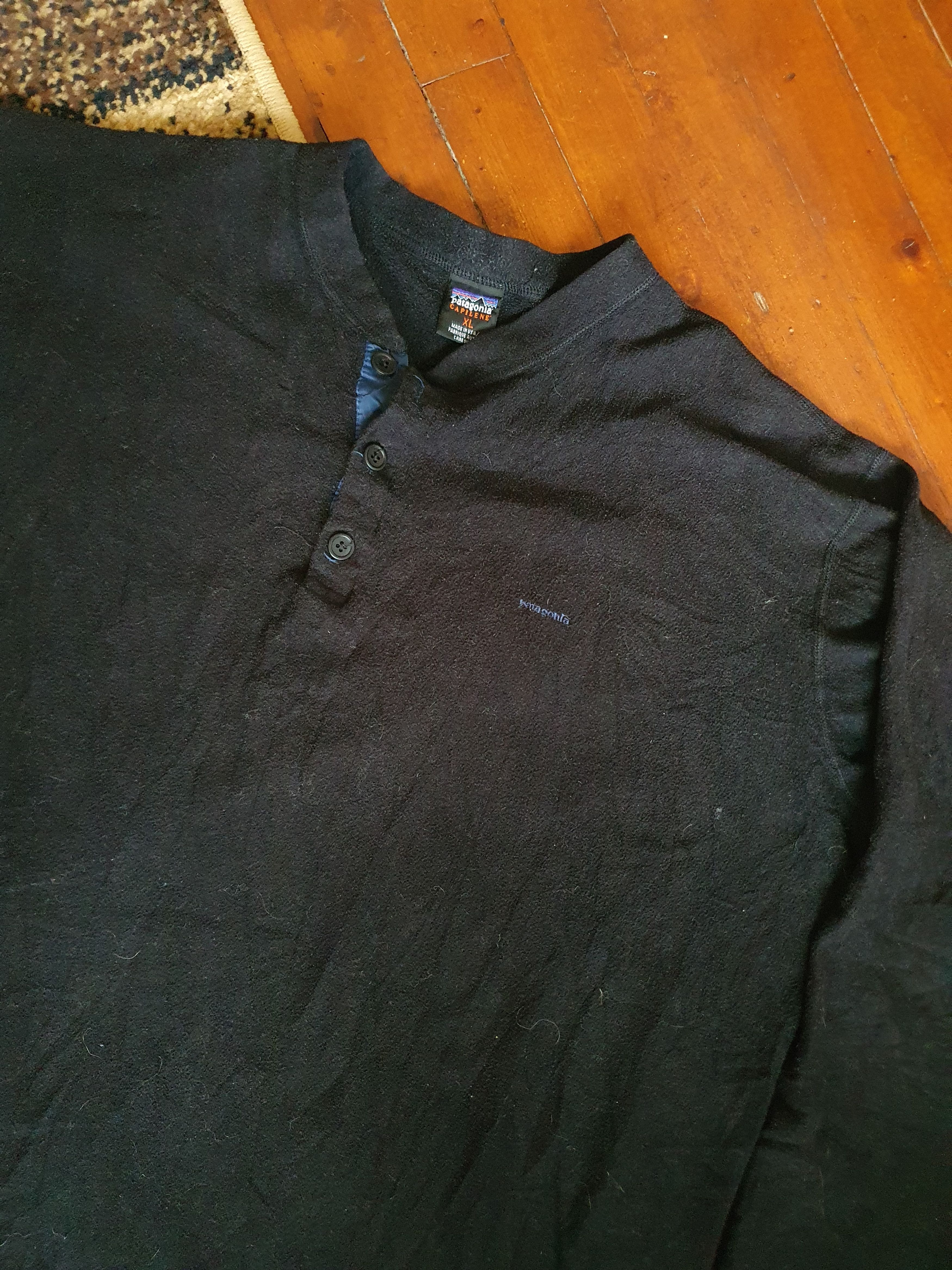 Patagonia Patagonia Capilene Vtg Made in USA Henley 3 Snap fleece,szXL Size US XL / EU 56 / 4 - 8 Thumbnail