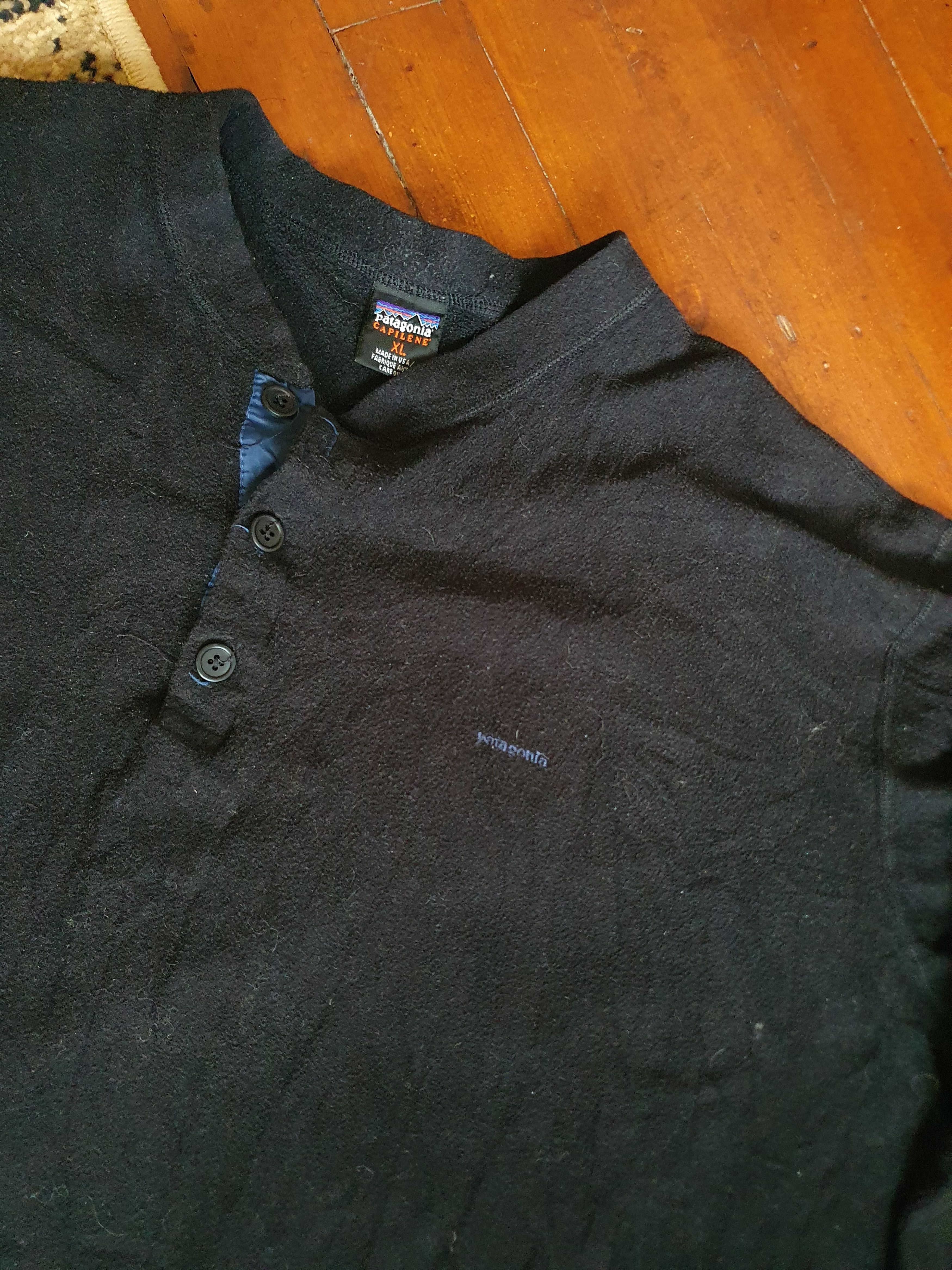 Patagonia Patagonia Capilene Vtg Made in USA Henley 3 Snap fleece,szXL Size US XL / EU 56 / 4 - 7 Thumbnail