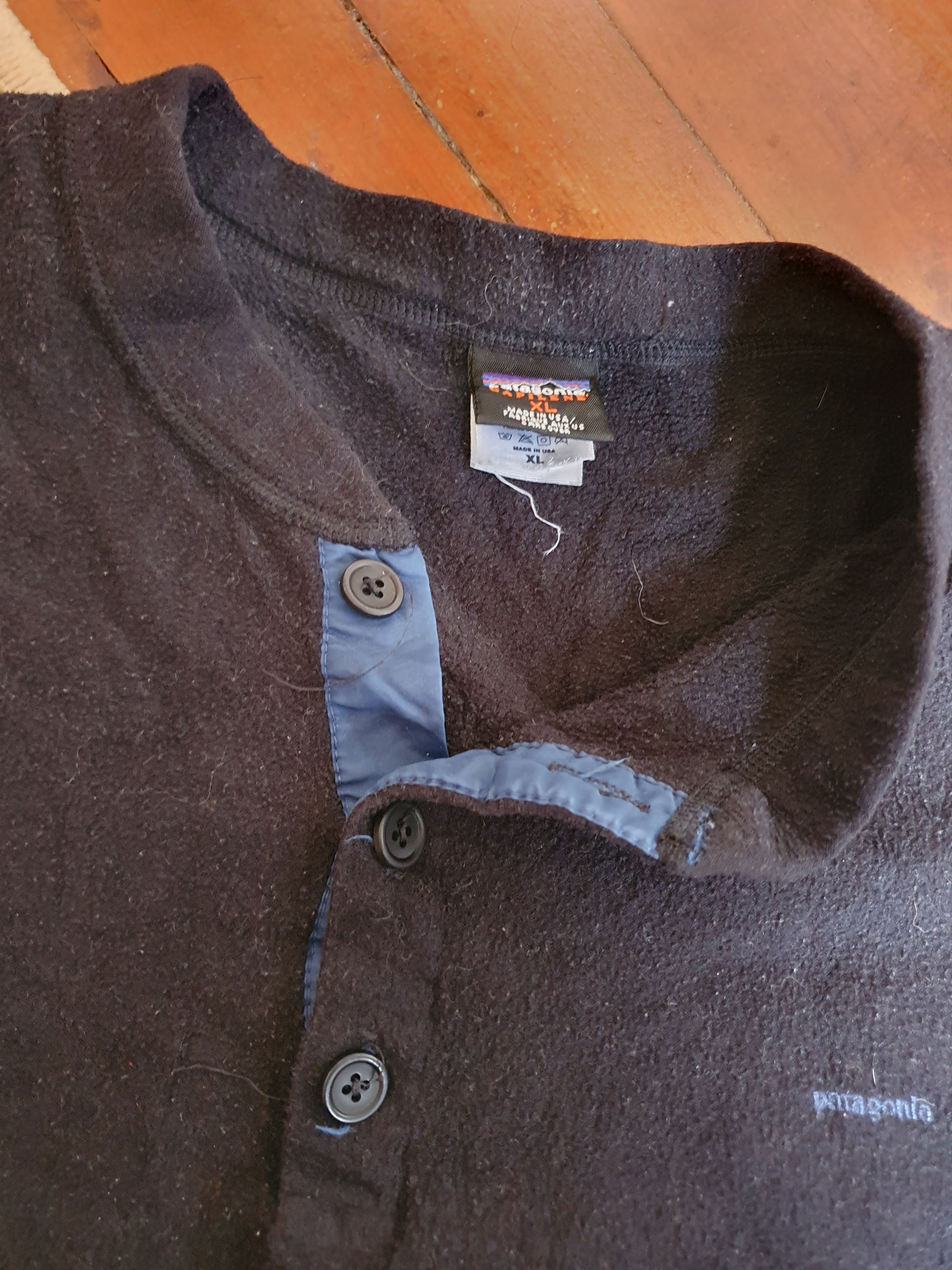 Patagonia Patagonia Capilene Vtg Made in USA Henley 3 Snap fleece,szXL Size US XL / EU 56 / 4 - 12 Thumbnail