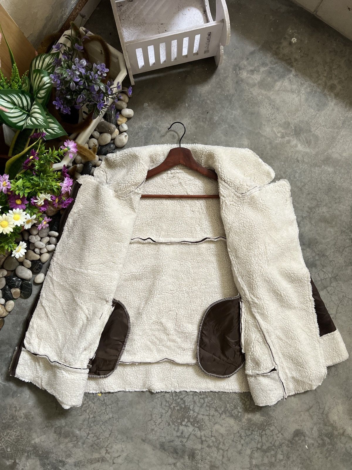 Japanese Brand × Vintage Vintage Velvet Sherpa In Jacket Size US M / EU 48-50 / 2 - 15 Thumbnail