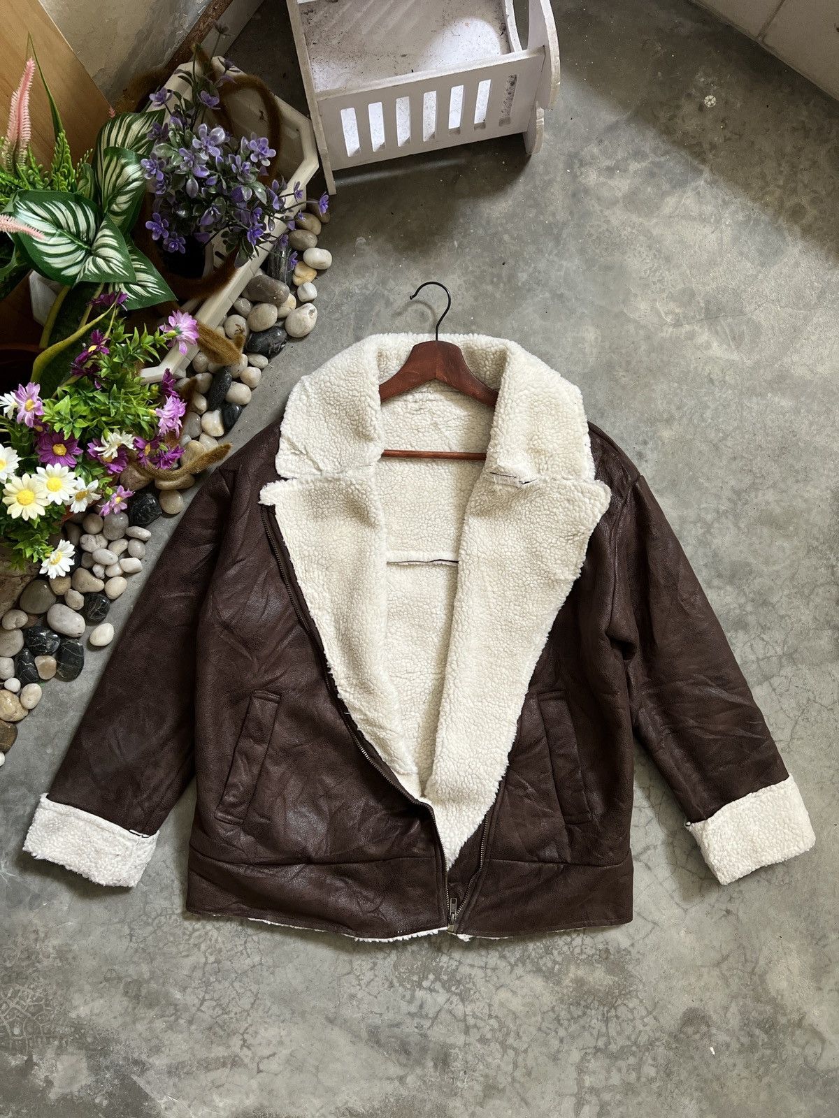 Japanese Brand × Vintage Vintage Velvet Sherpa In Jacket Size US M / EU 48-50 / 2 - 1 Thumbnail