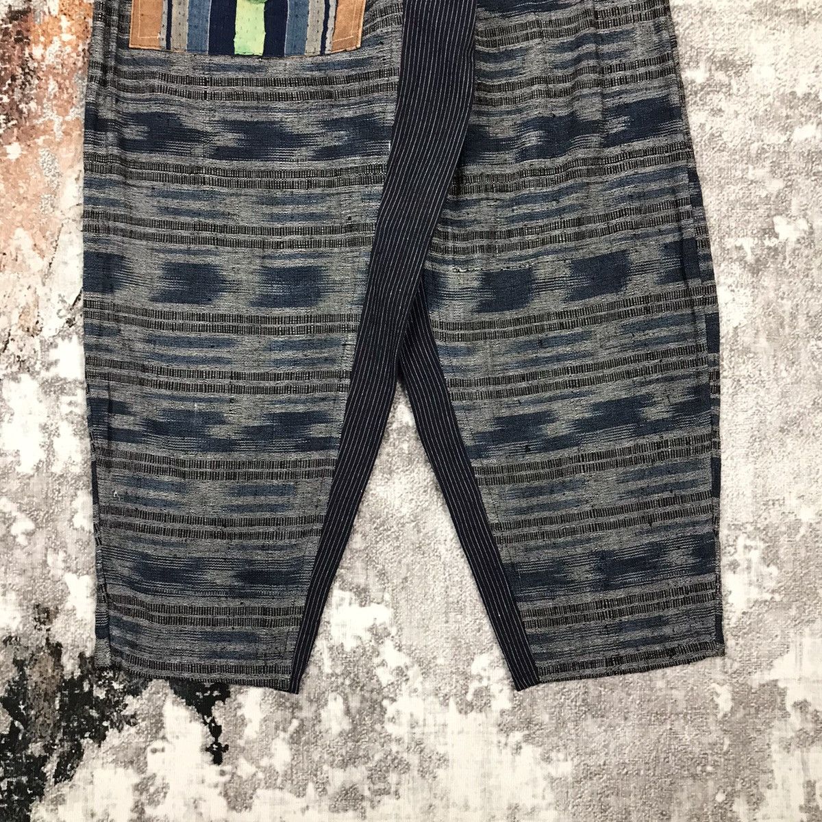 Japanese Brand × Vintage Vintage Japanese Sashiko Pocket Indigo Soft Low Crotch Pants Size US 28 / EU 44 - 4 Thumbnail